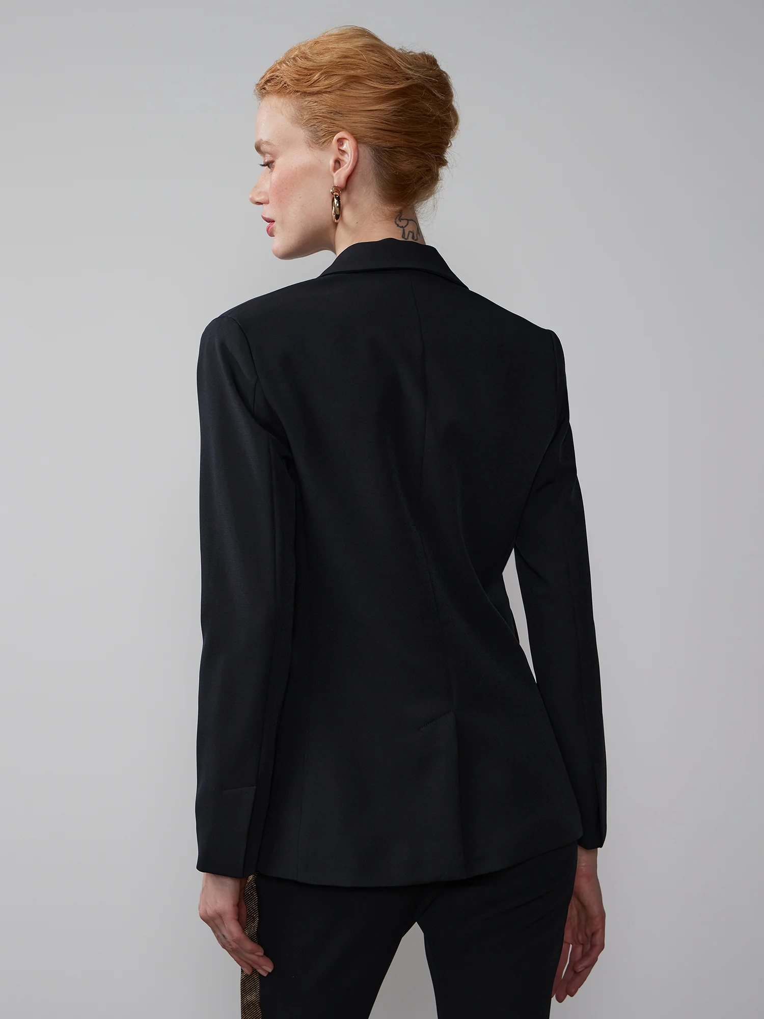 Double Breasted Peak Lapel Blazer - Image 3