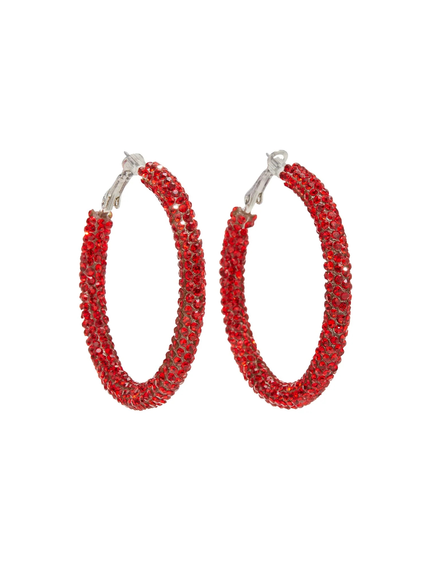 Rhinestone Hoop Earrings - Image 5