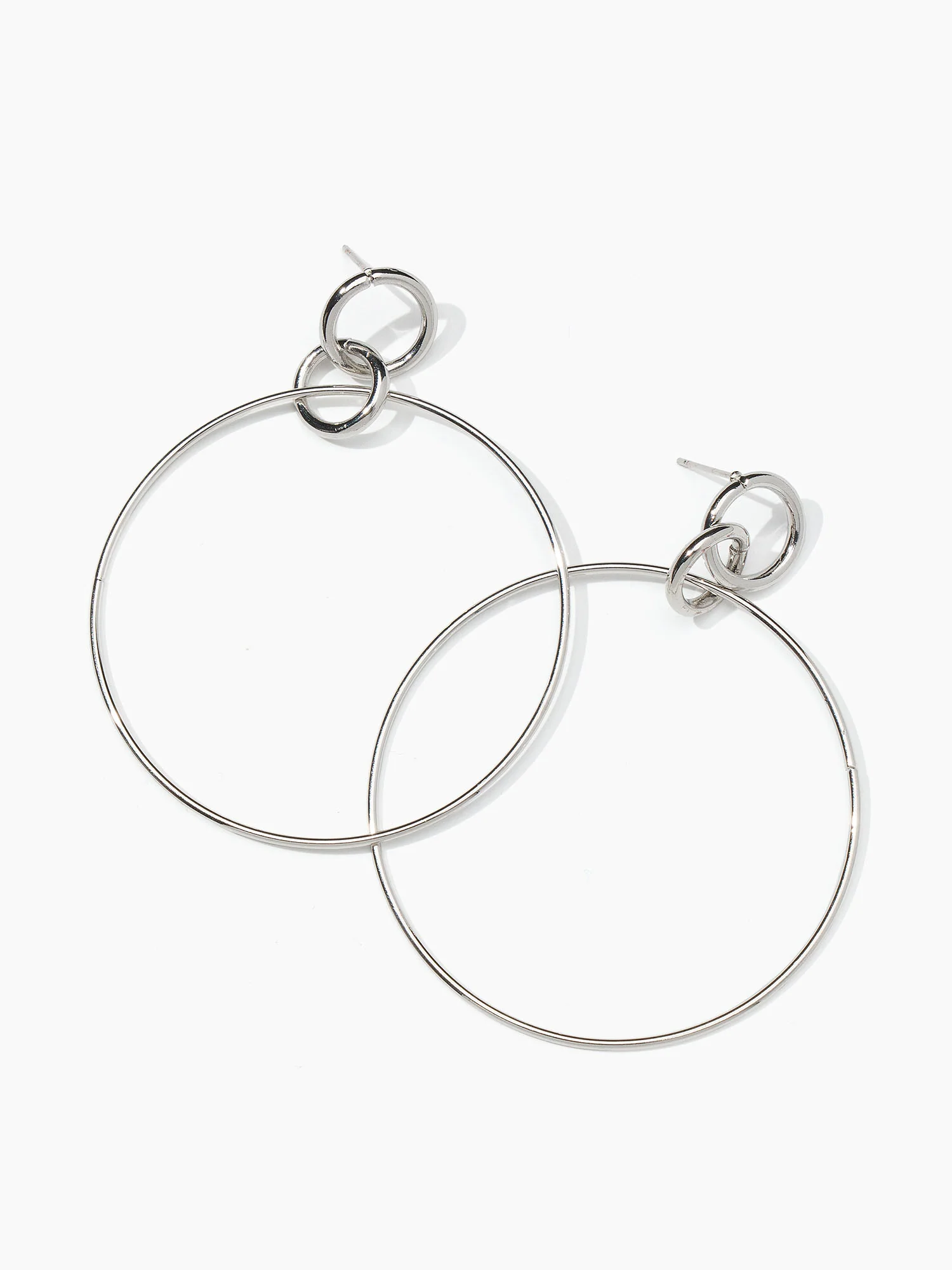 Twist Drop Circle Earrings - Image 5