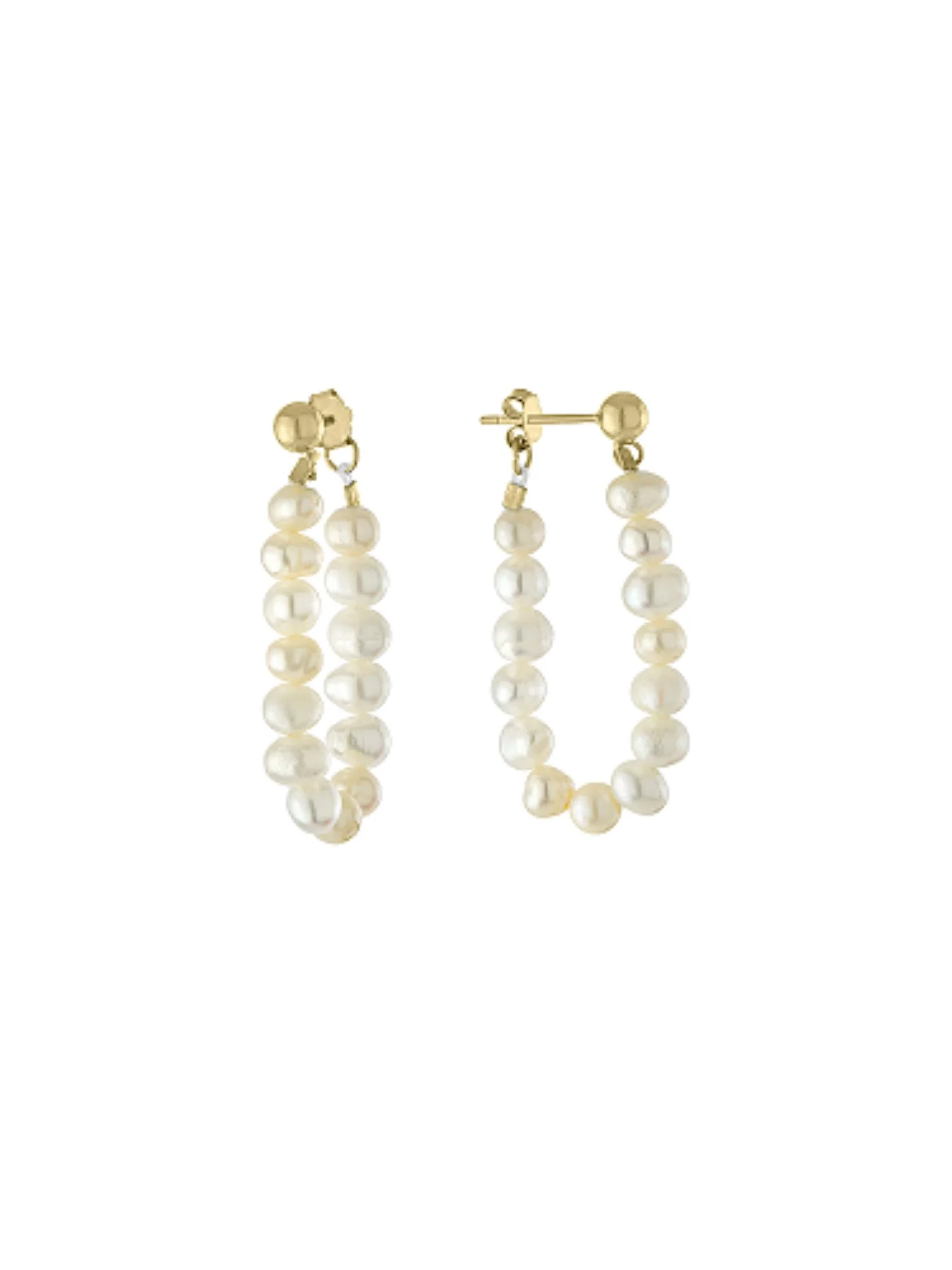 14K Gold Freshwater Pearl Drop Earrings