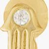 14K Gold Front Back Beaded Chain Earrings - Image 4