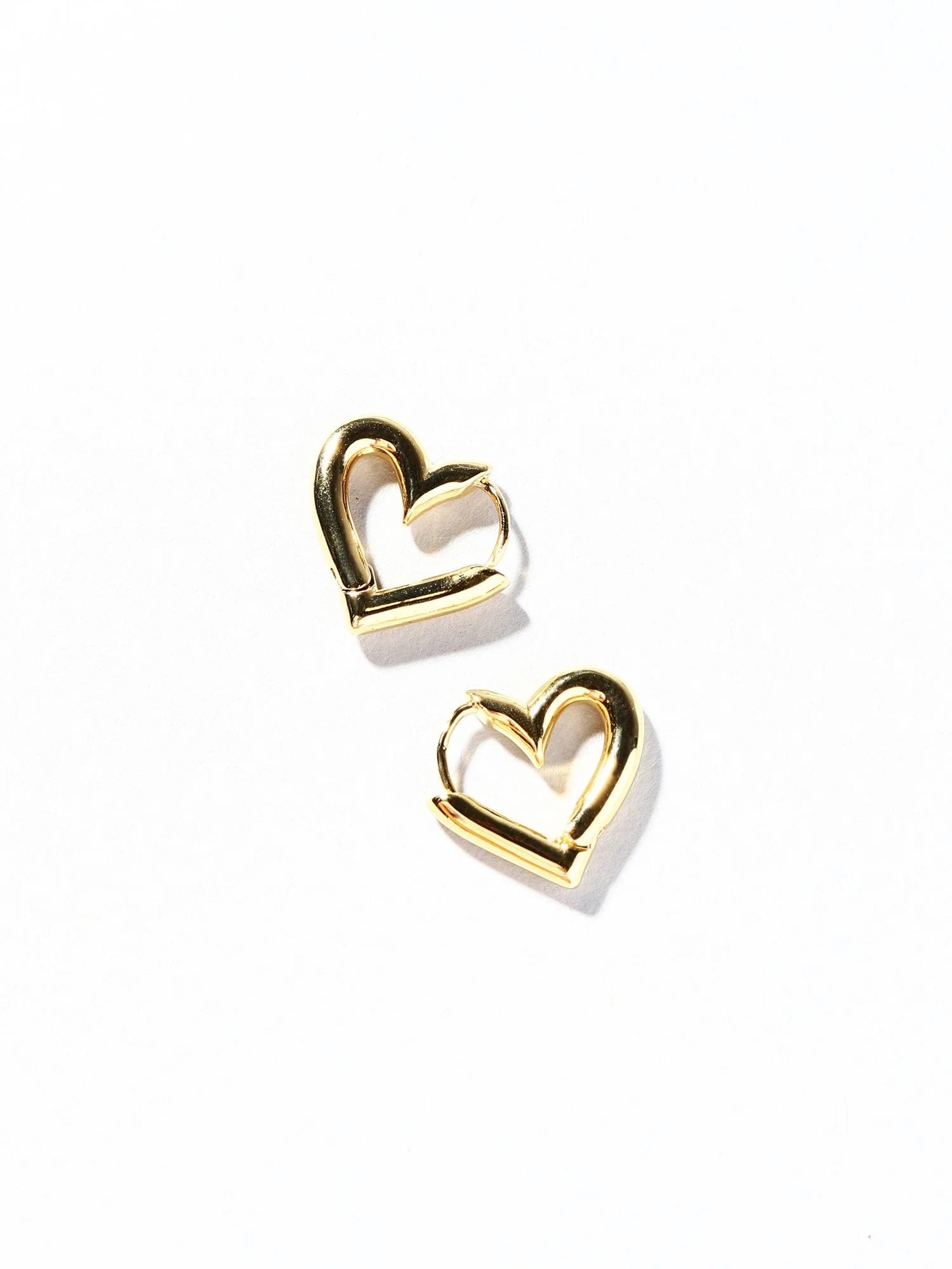 14K Gold Plated Mini Heart Huggie