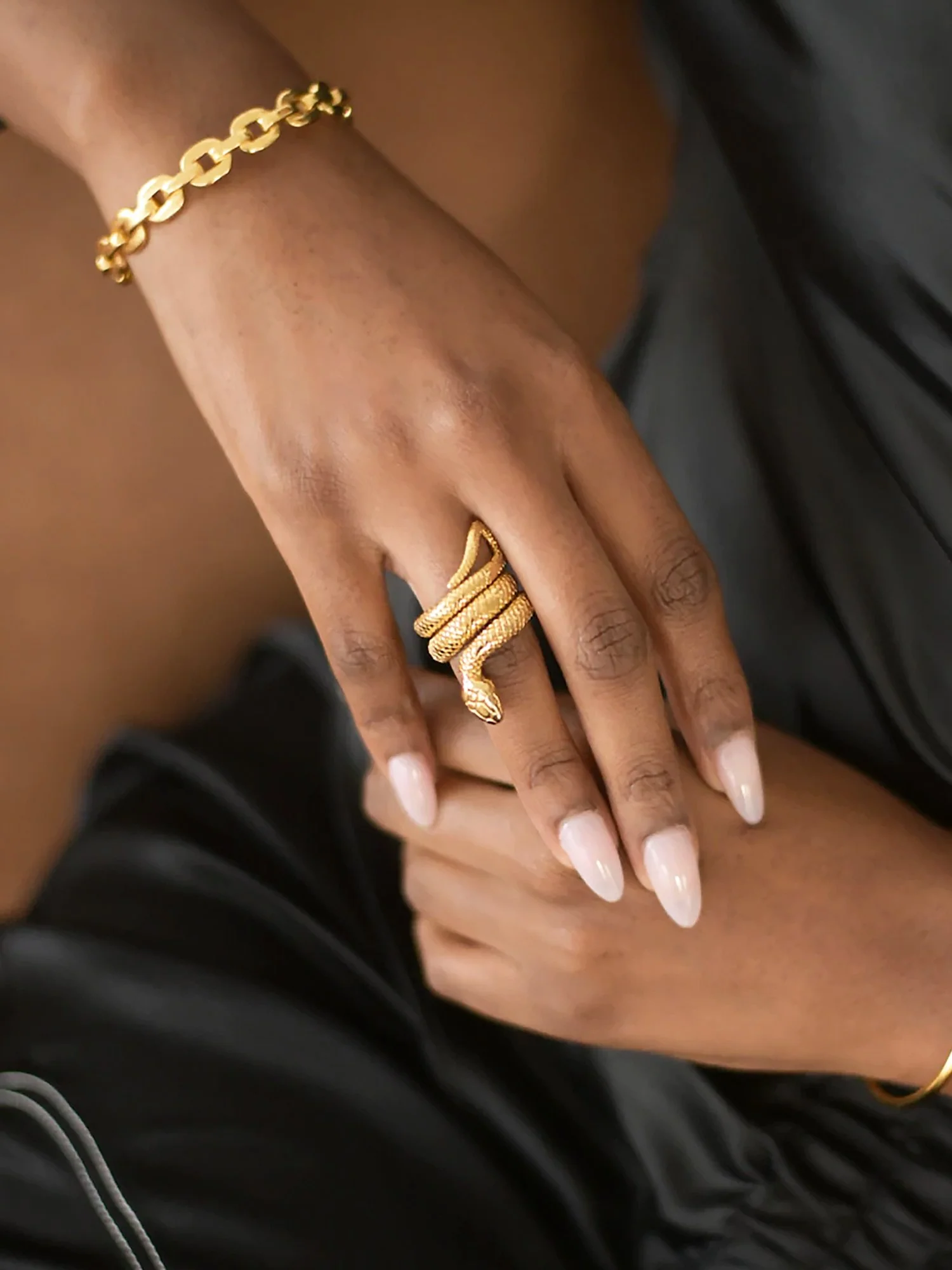 Simone The Label 14K Gold-Plated Snake Ring - Brands We Love