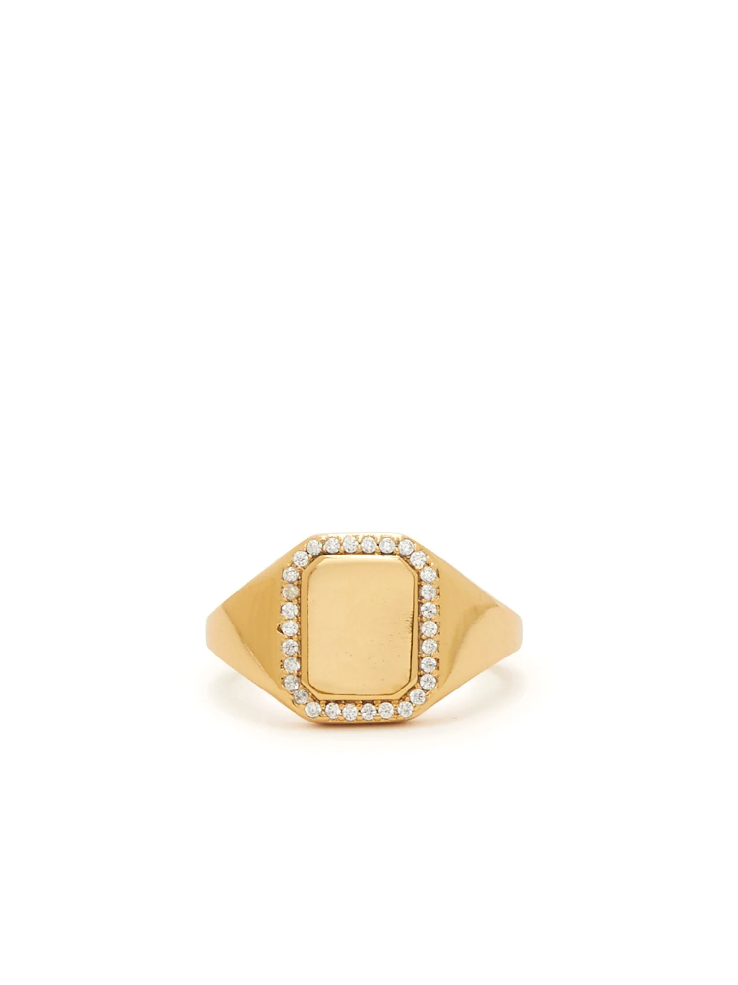 Petit Moments 18K Gold-Plated CZ Signet Ring - Brands We Love