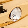 18K Gold Plated Triple Row CZ Ring - LA Radiant - Image 3