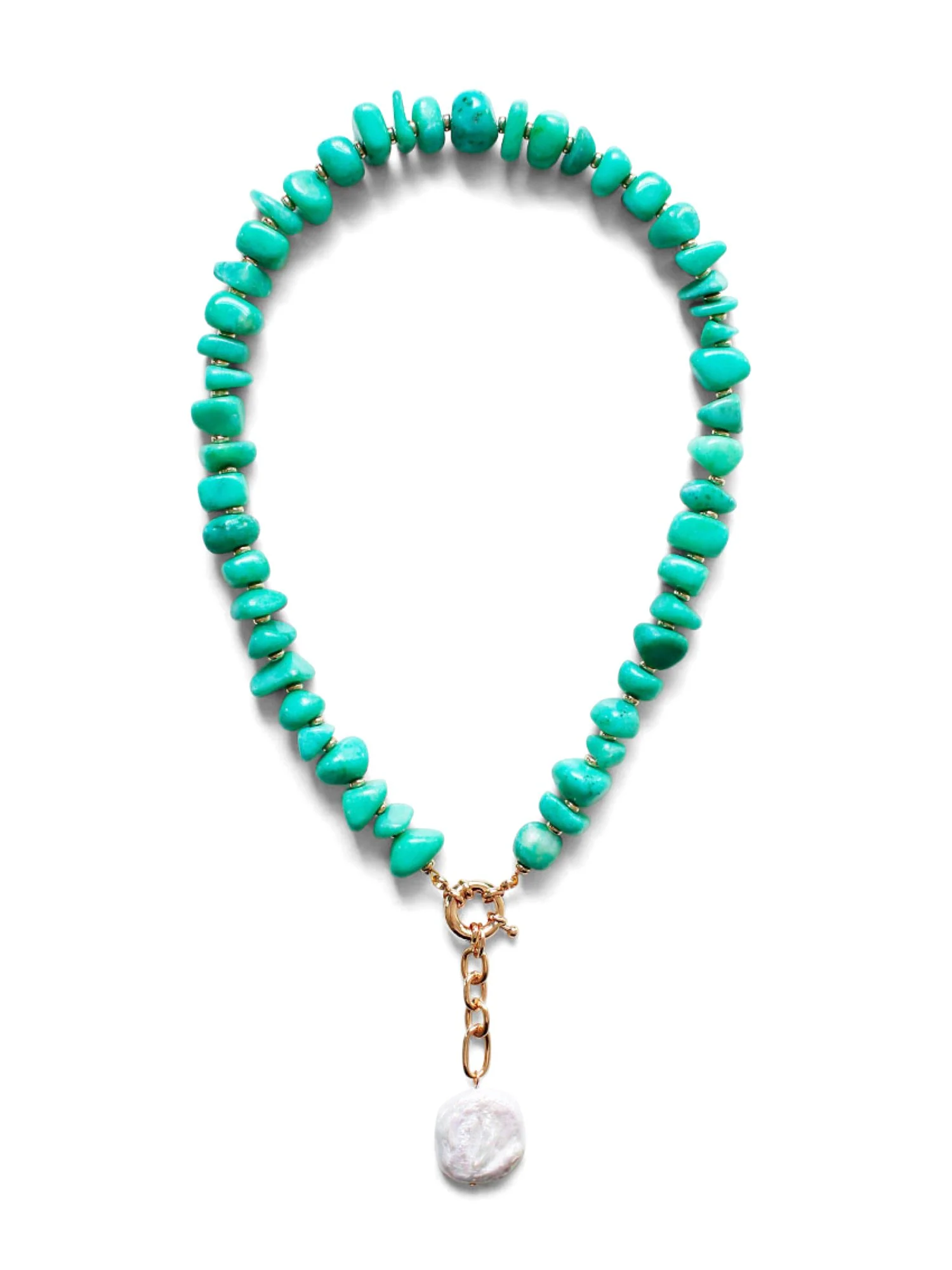 Siete 18K Semi Precious Gold-Plated Stone Necklace - Brands We Love