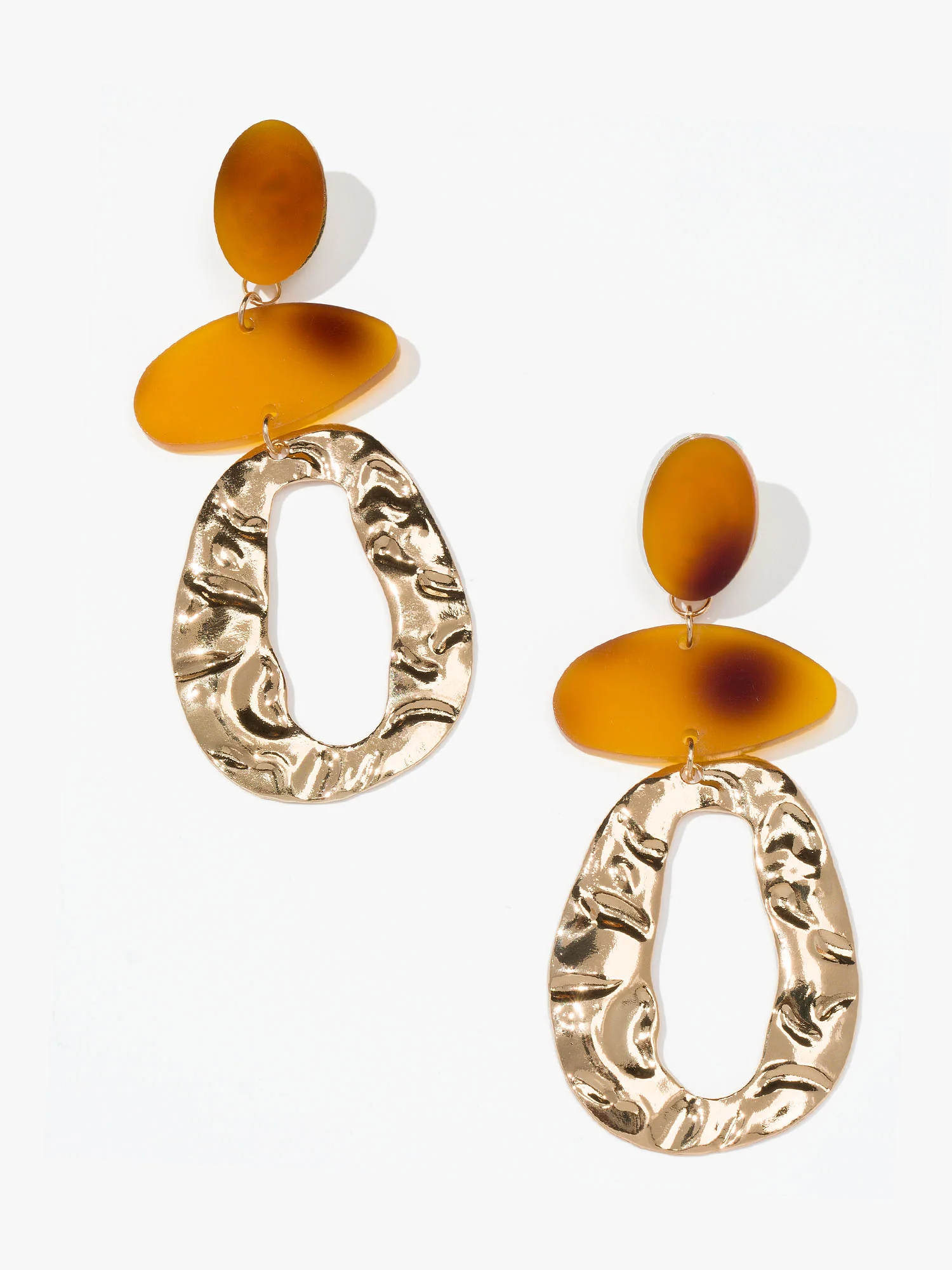 Geometric Drop Statement Earrings - Image 2
