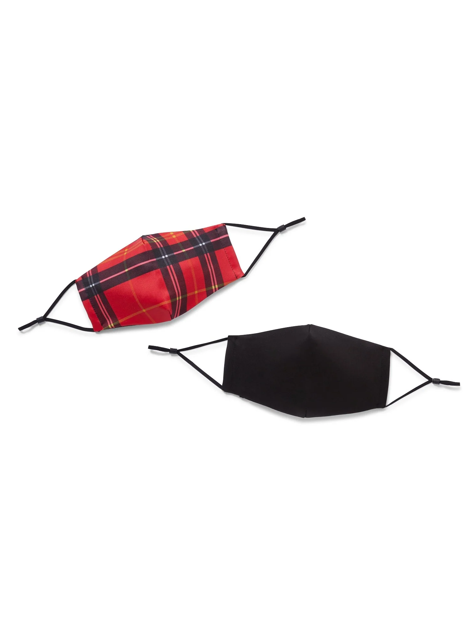 2-Mask Set - Plaid Print & Solid - Image 6