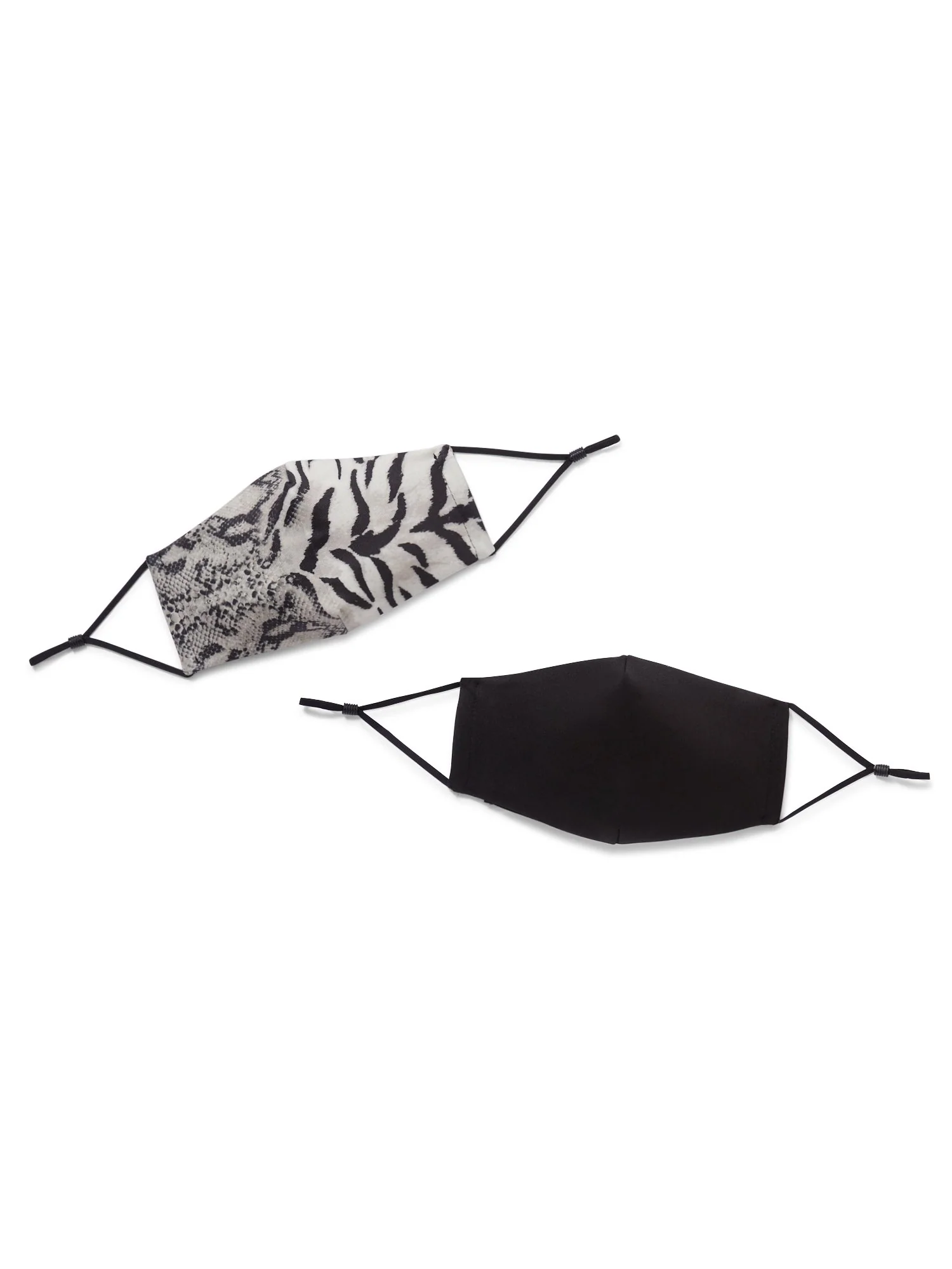 2-Mask Set - Snake-Print & Solid