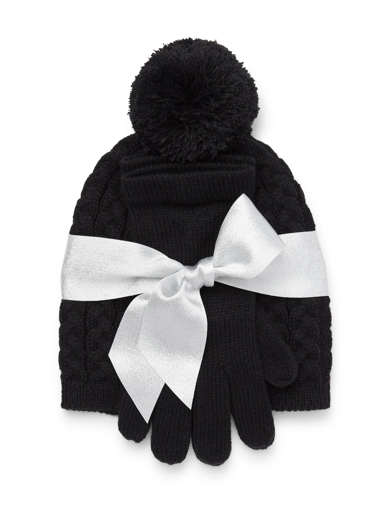 2-Piece Cable Knit Hat & Gloves Set - Image 2