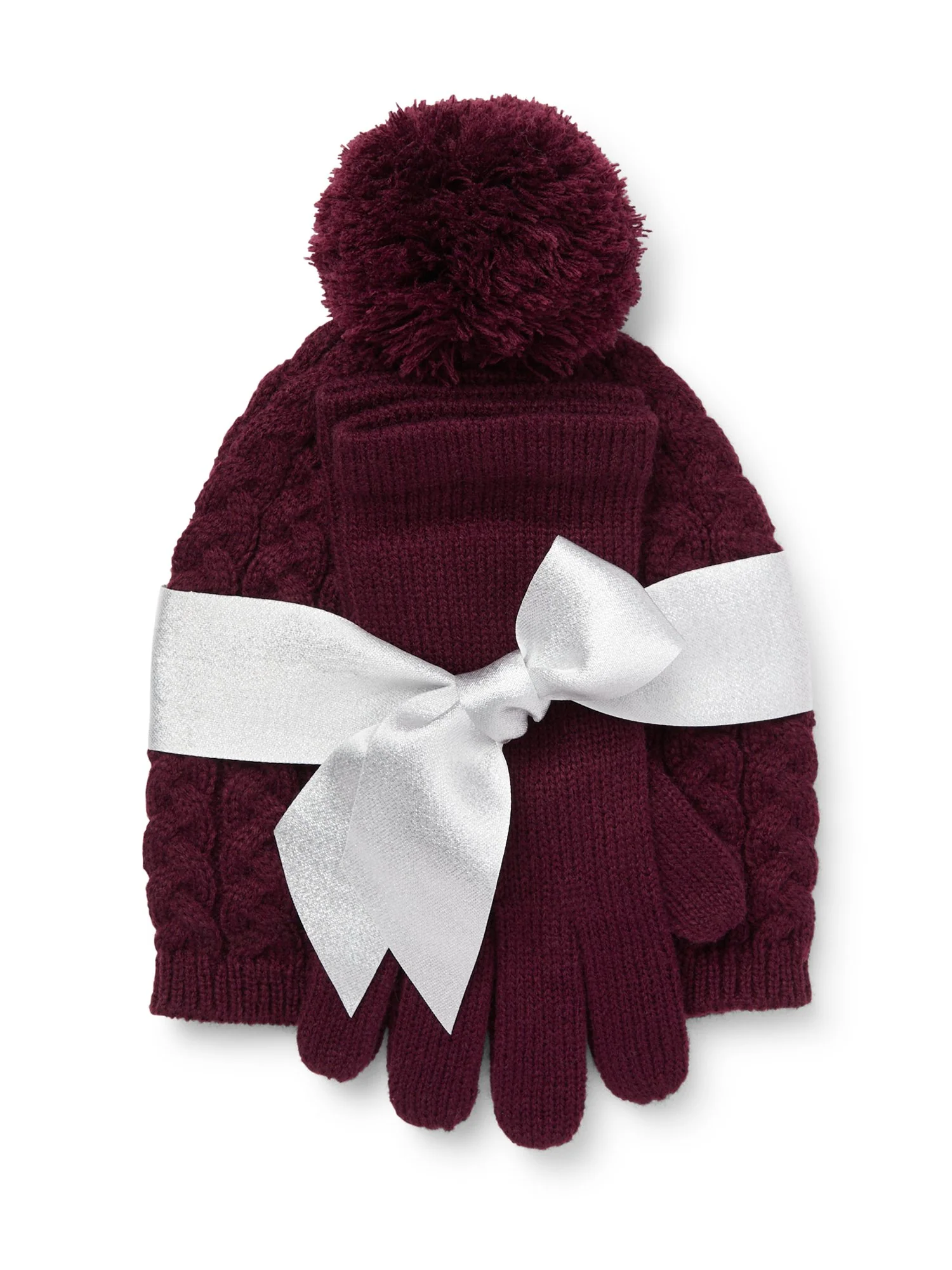 2-Piece Cable Knit Hat & Gloves Set - Image 25