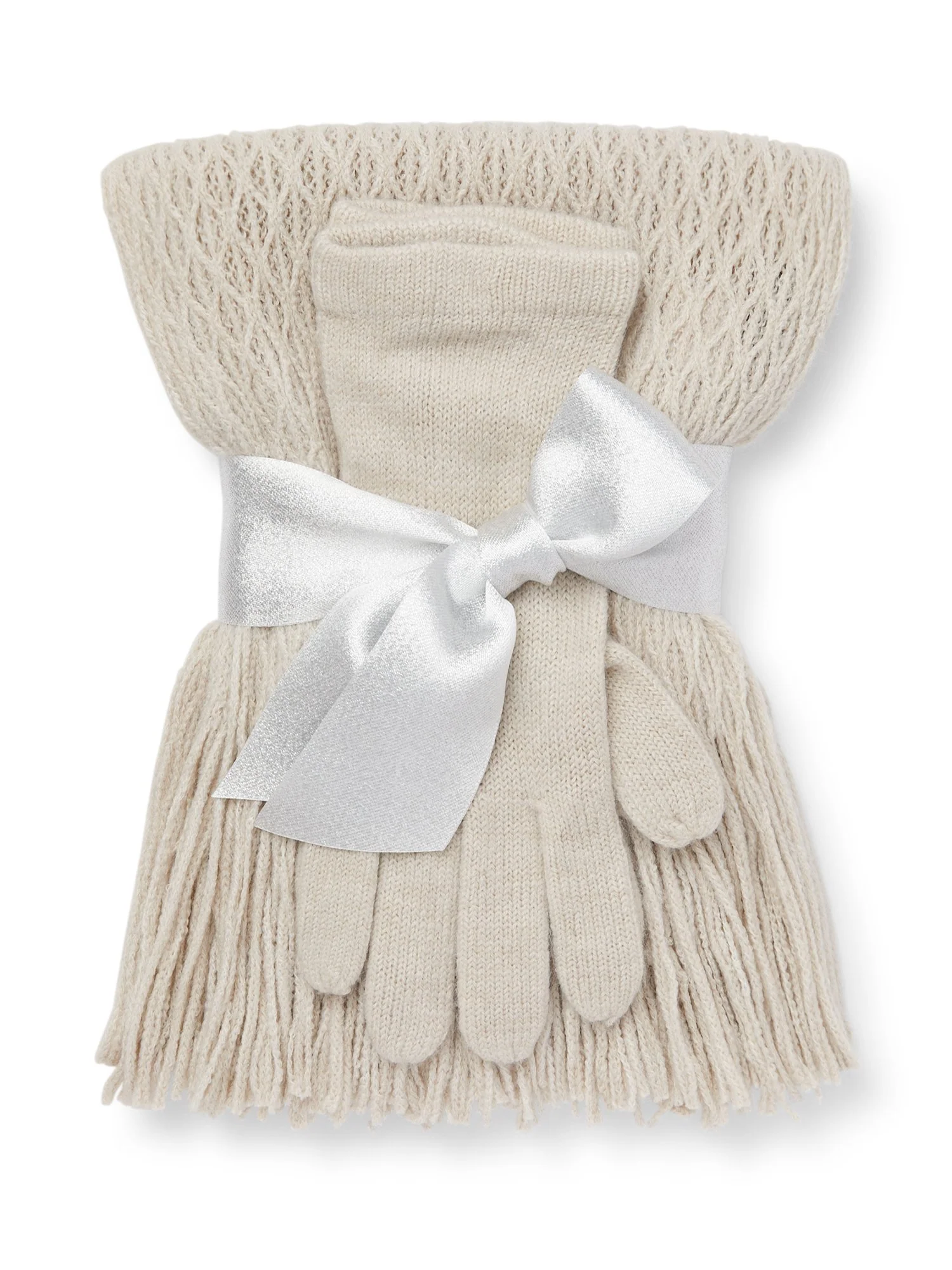 2-Piece Cable Knit Scarf & Gloves Set - Image 23