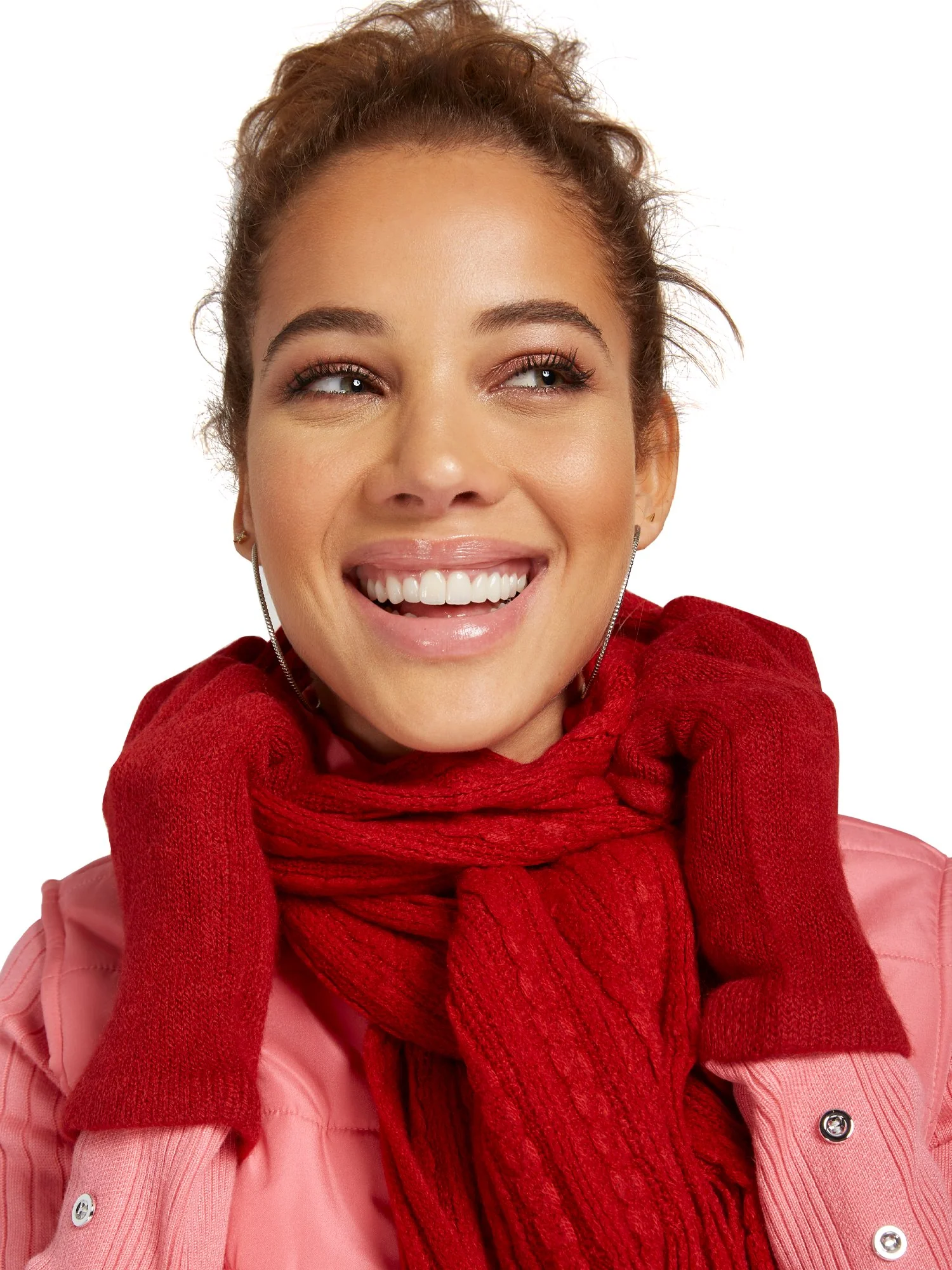 2-Piece Cable-Knit Scarf & Gloves Set - Image 10