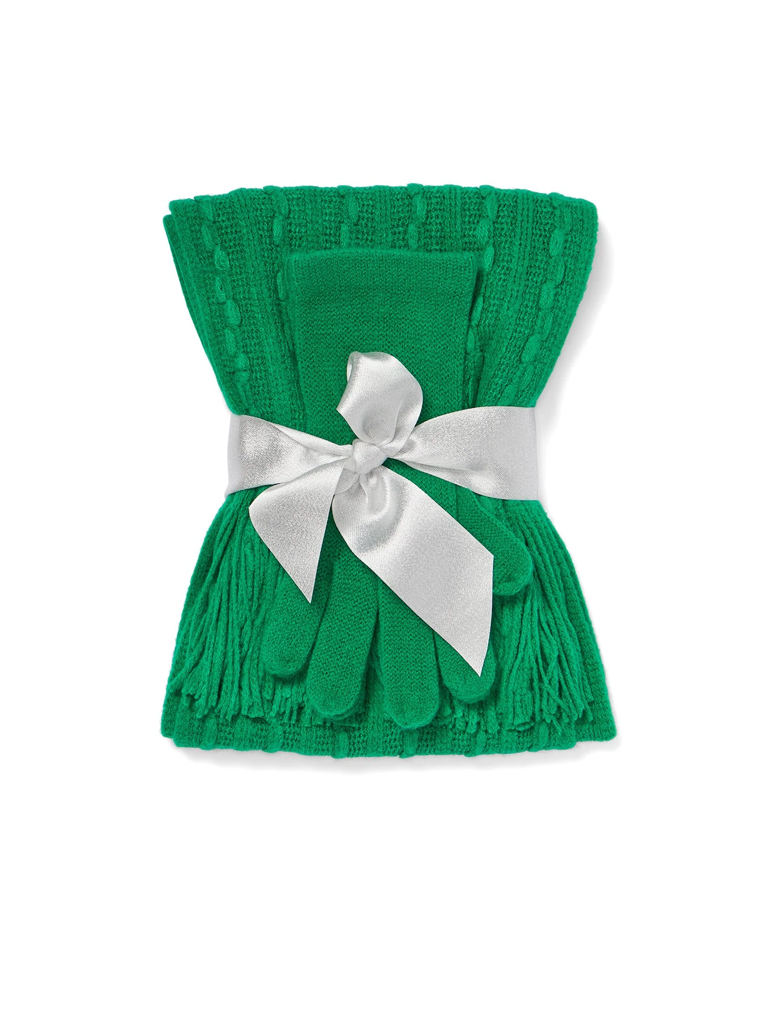 2-Piece Cable-Knit Scarf & Gloves Set - Image 9