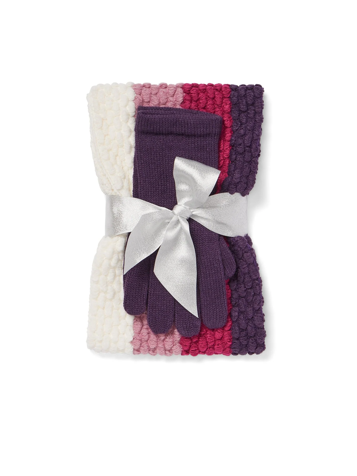 2-Piece Colorblock Scarf & Gloves Set - Image 6