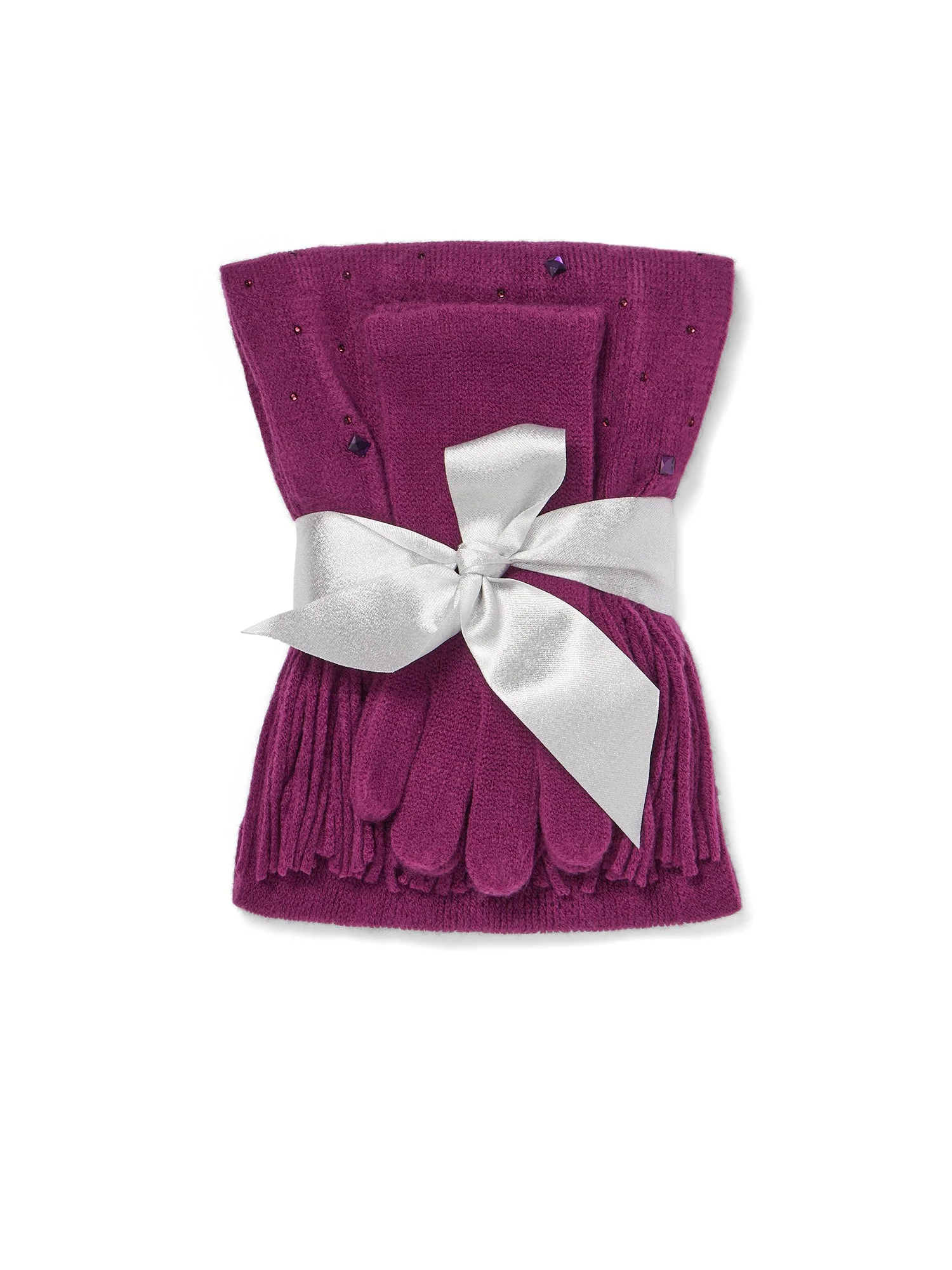 2-Piece Embellished Scarf & Gloves Set - Image 8