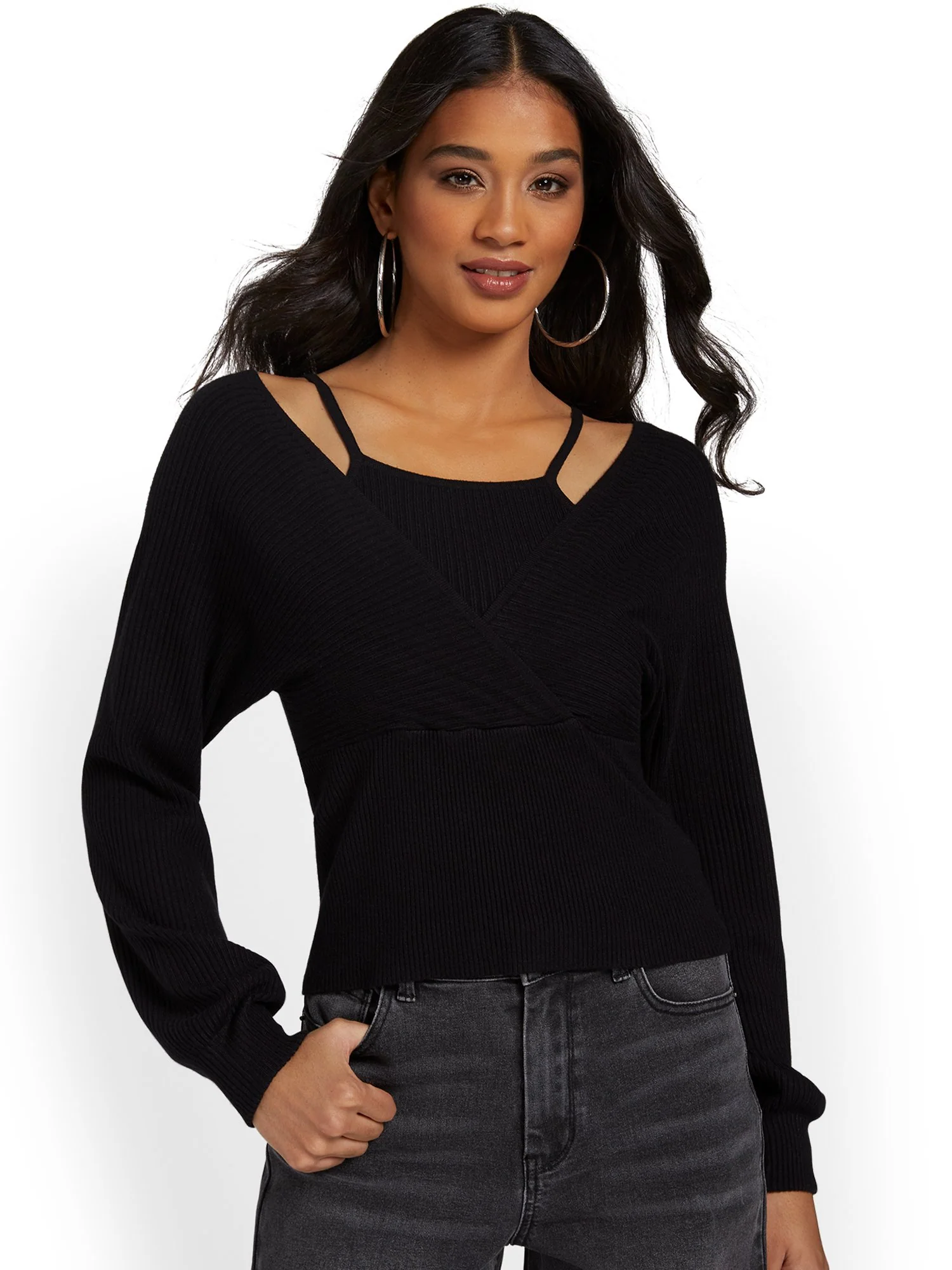 Allie Rose 2-Piece Halter Tank & Wrap Top Set - Brands We Love - Image 2
