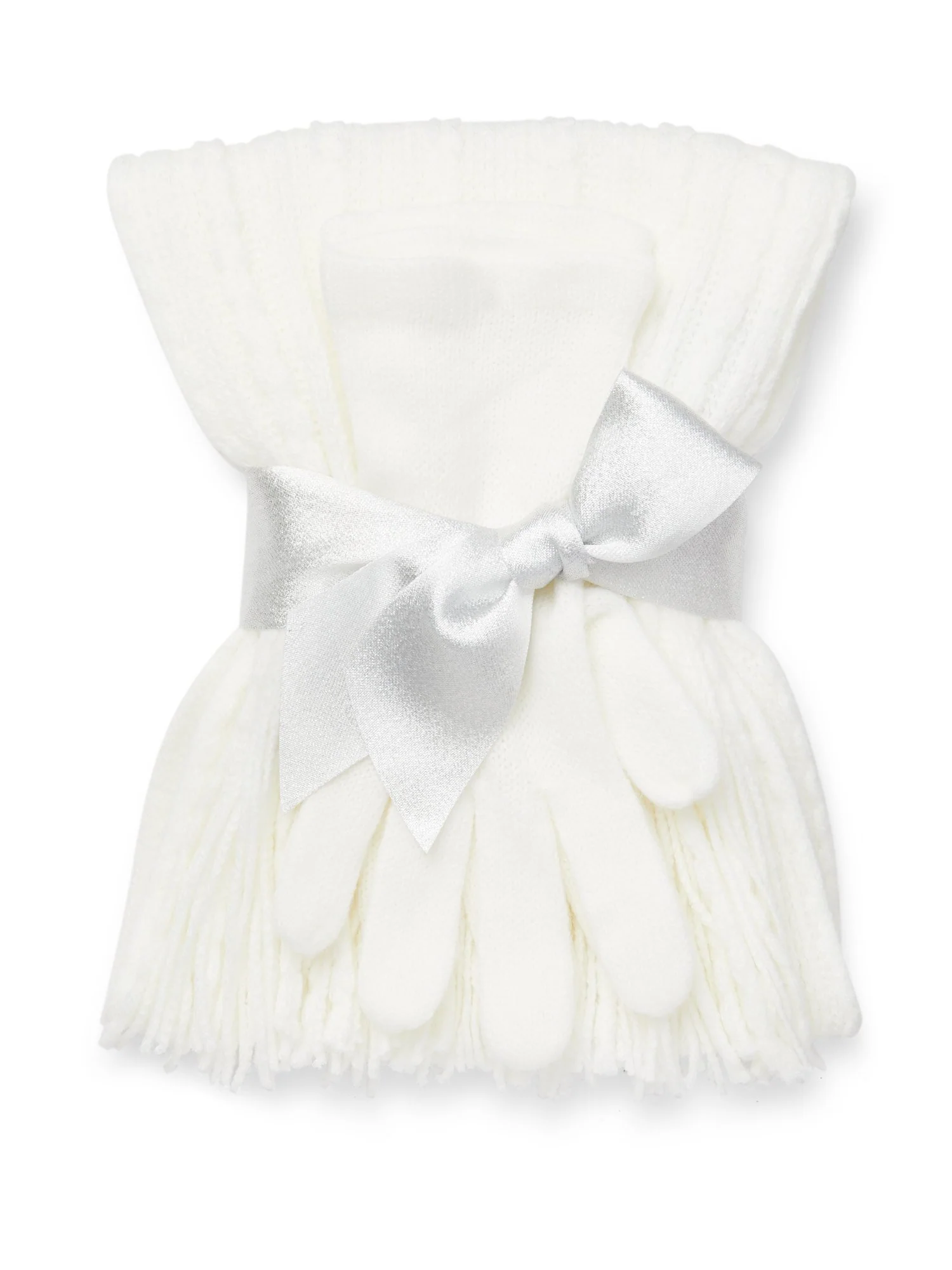 2-Piece Honeycomb Knit Scarf & Gloves Set - Image 22