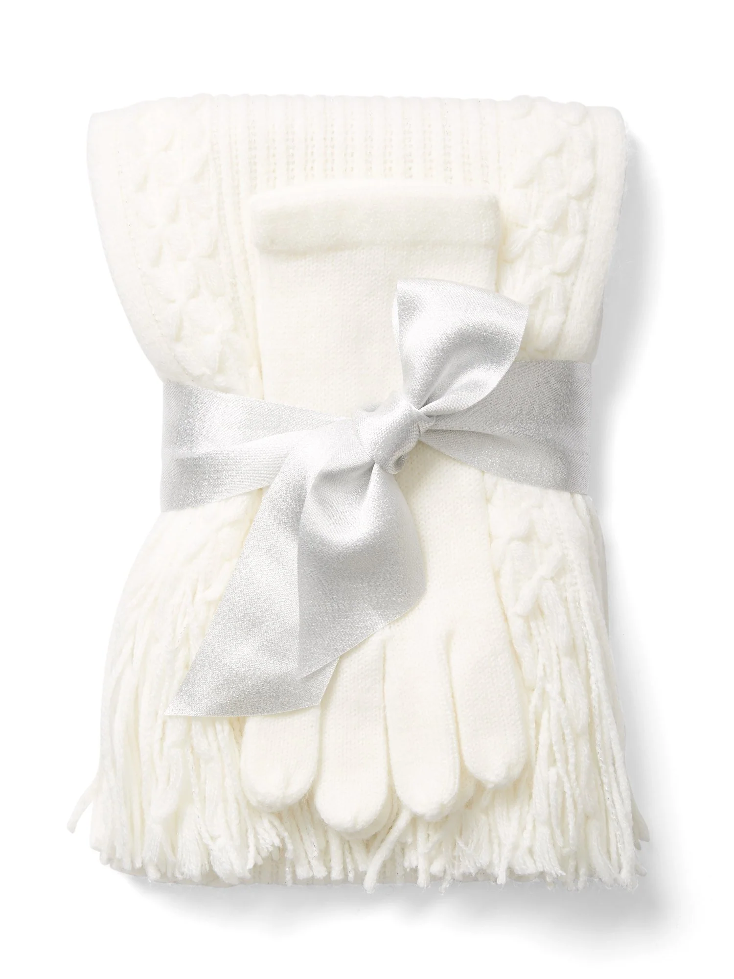 2-Piece Metallic Scarf & Glove Set - Image 7