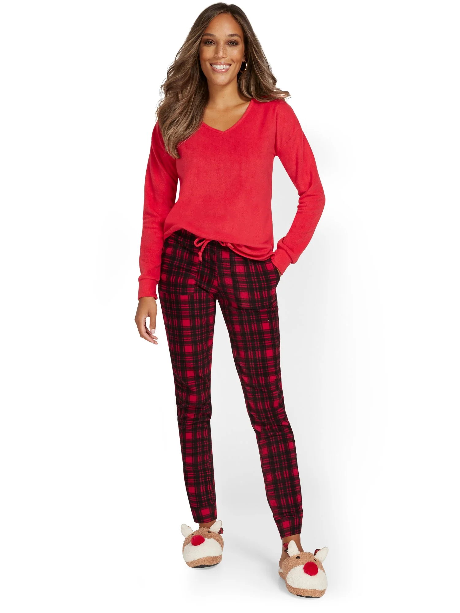 2-Piece Plaid Pajama Set