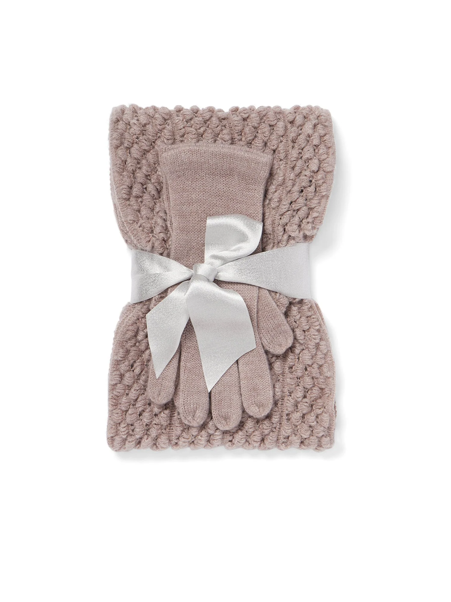 2-Piece Popcorn-Knit Scarf & Gloves Set - Image 15