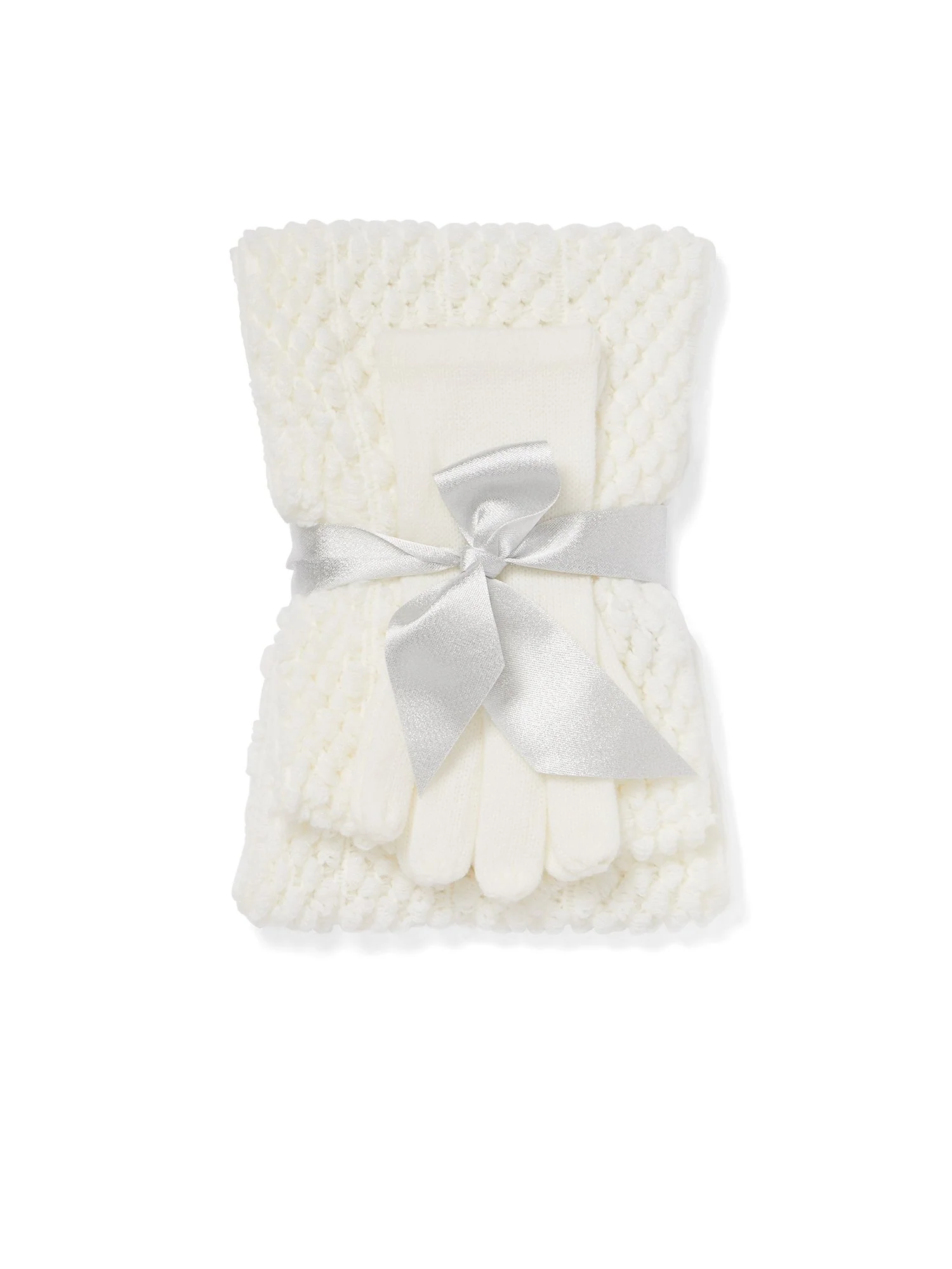 2-Piece Popcorn-Knit Scarf & Gloves Set - Image 20