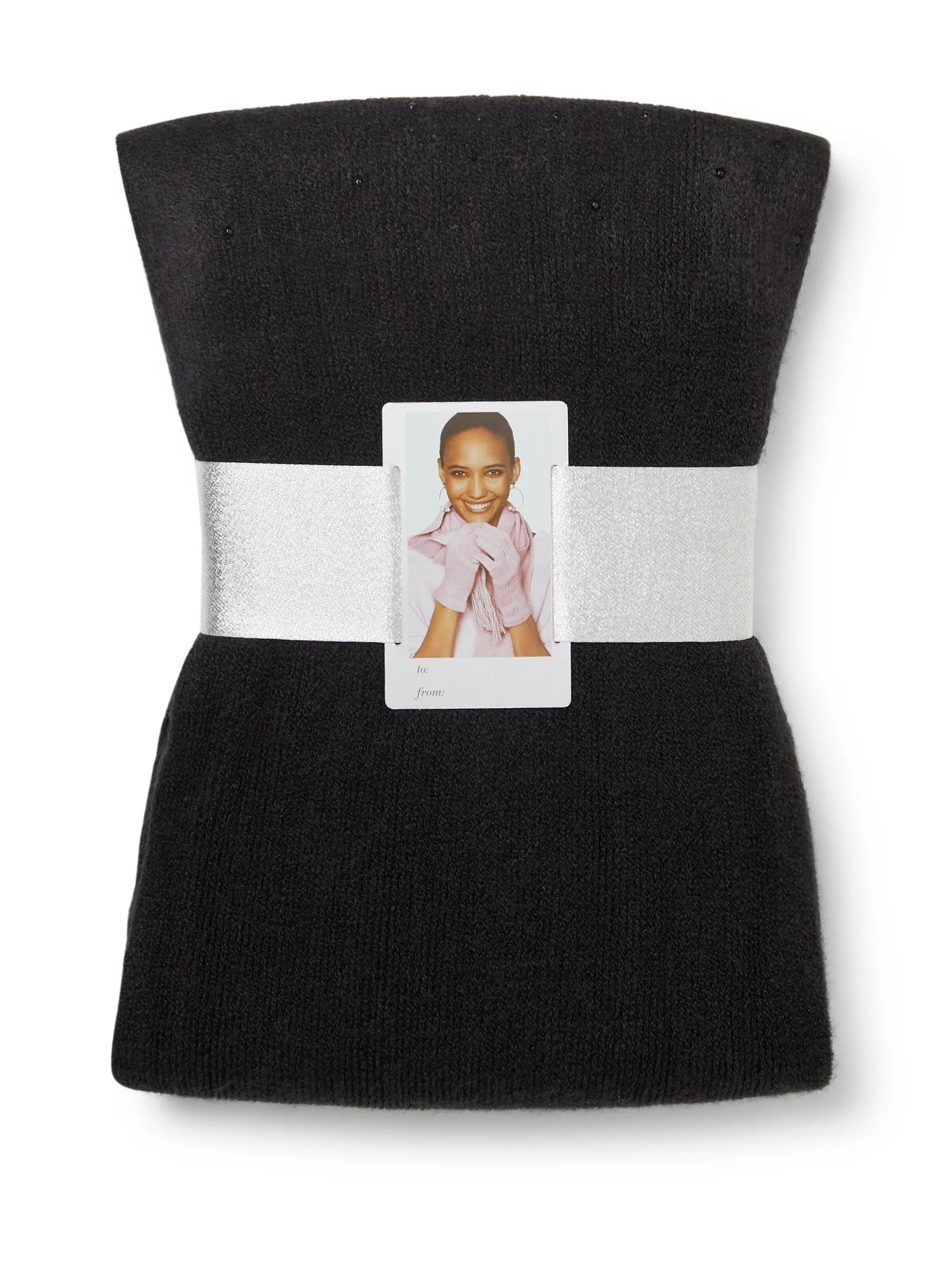 2-Piece Rhinestone Scarf & Gloves Set - Image 2