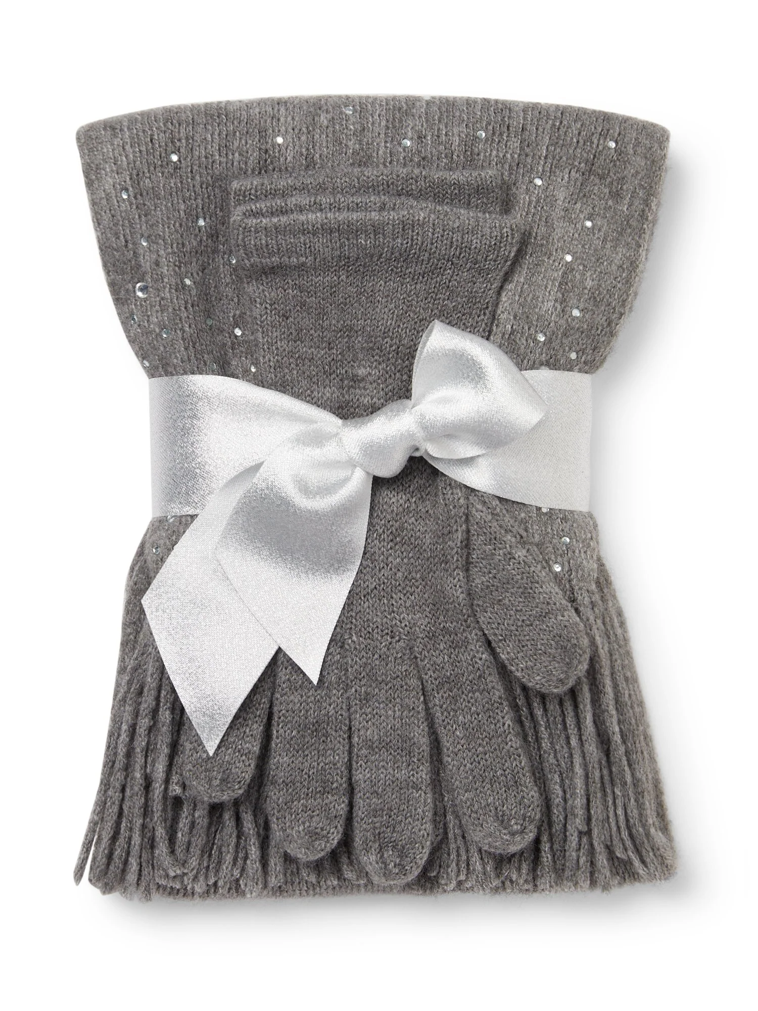 2-Piece Rhinestone Scarf & Gloves Set - Image 5