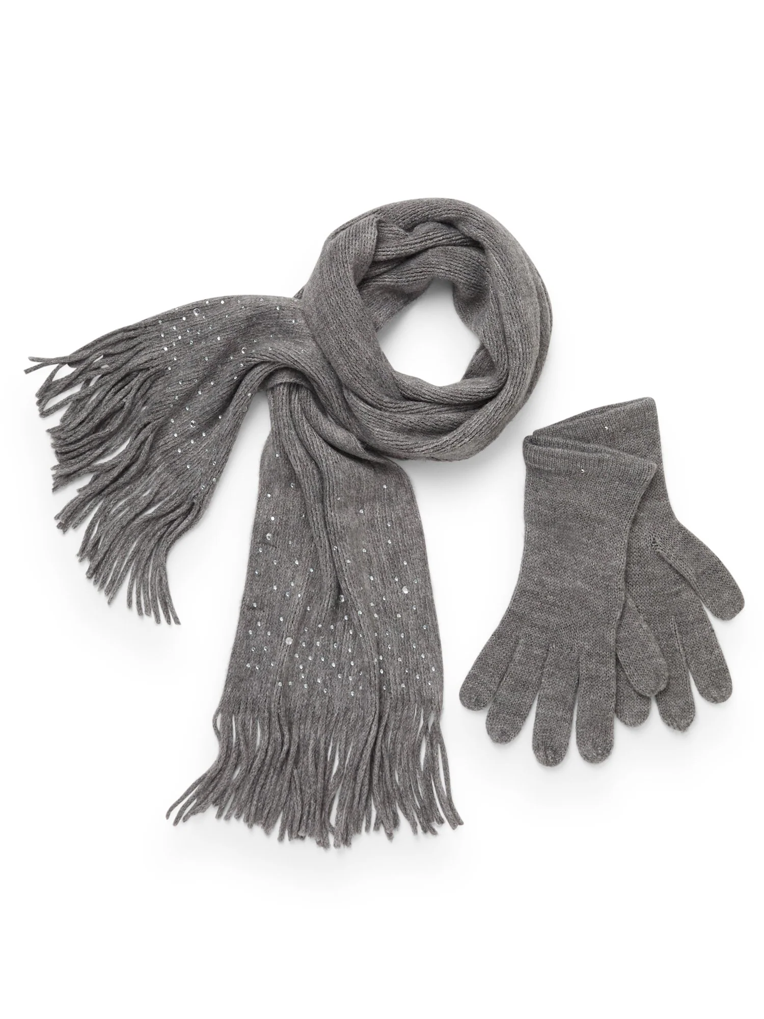 2-Piece Rhinestone Scarf & Gloves Set - Image 7