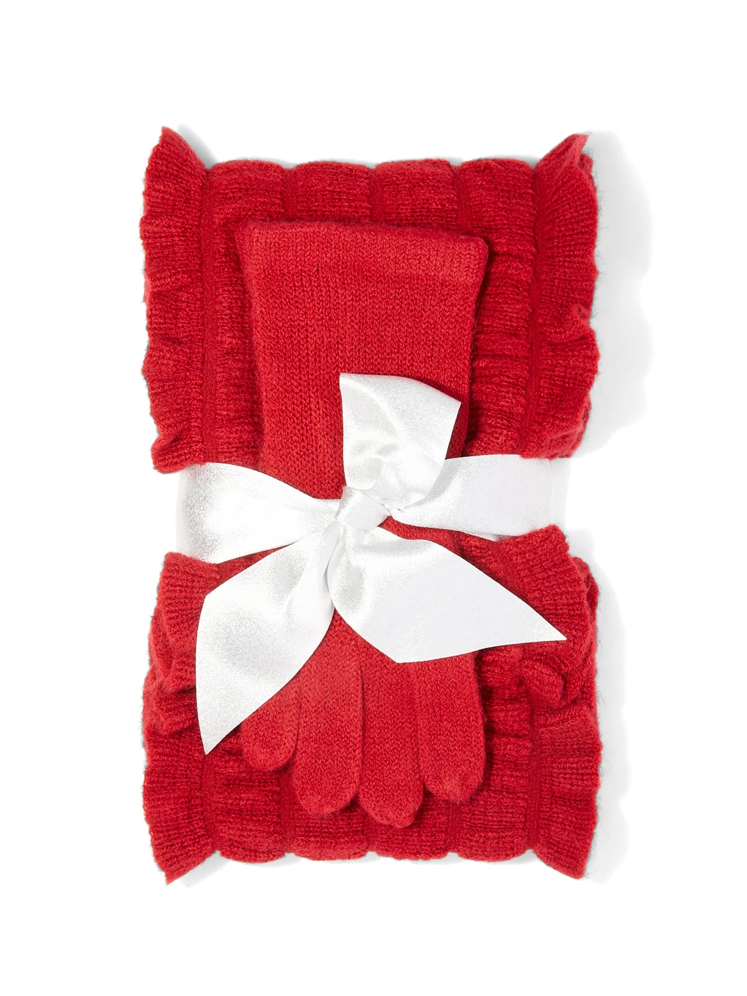 2-Piece Ruffle Scarf & Gloves Set - Image 10