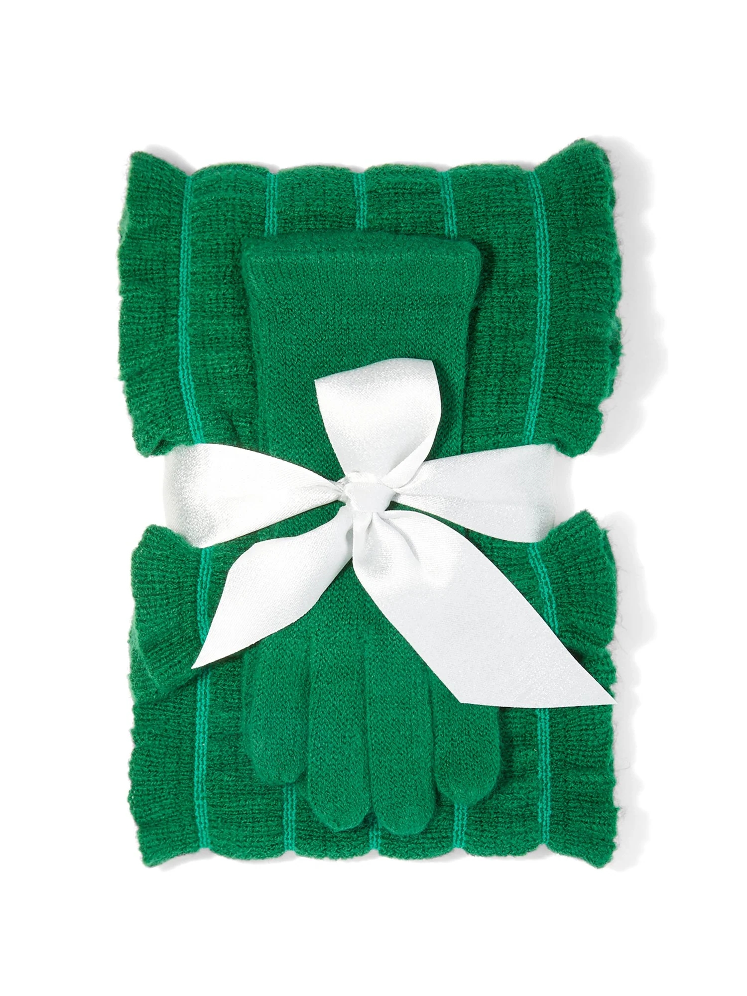 2-Piece Ruffle Scarf & Gloves Set - Image 4