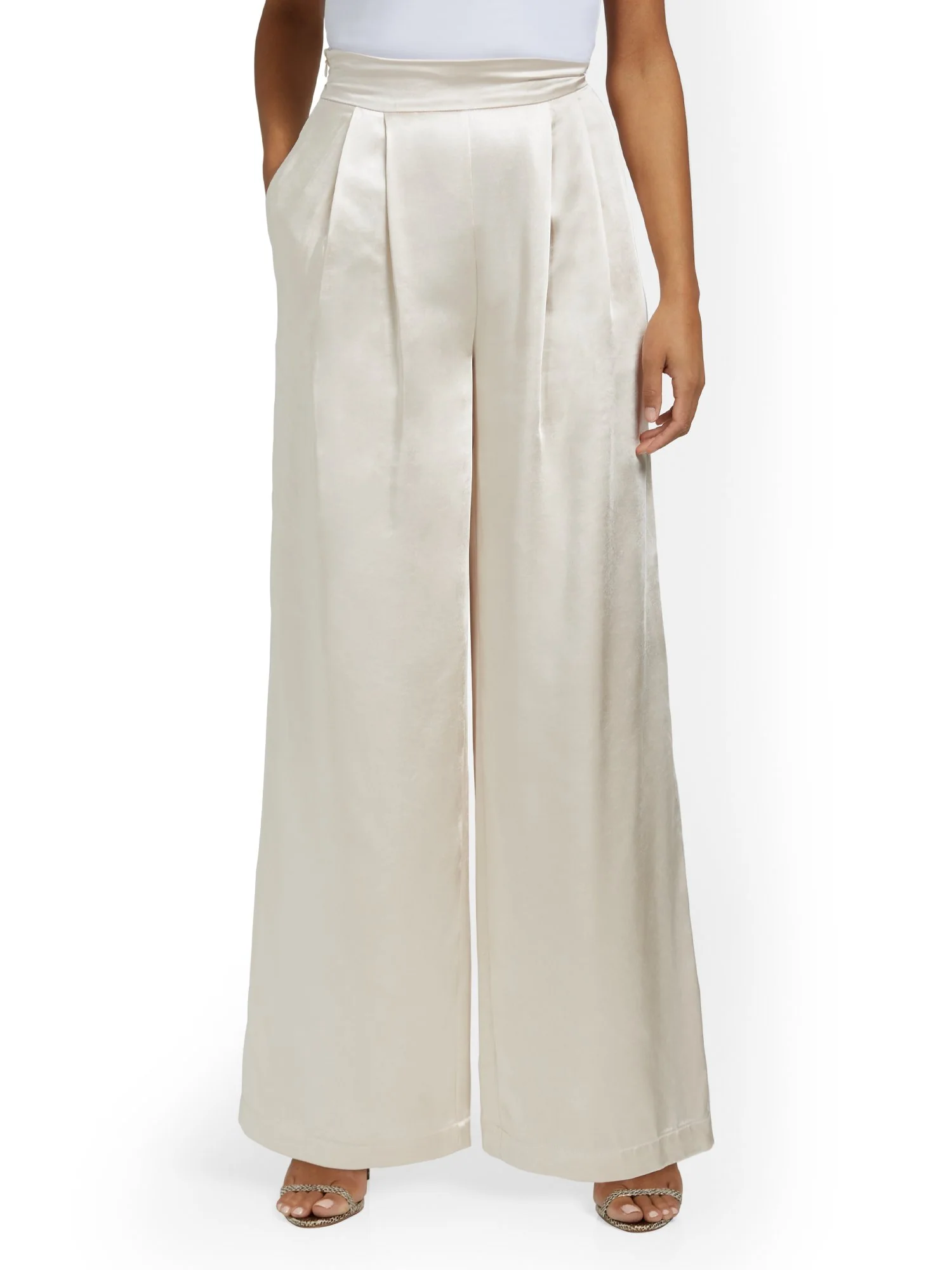 Lena 2-Piece Satin Blazer & Wide-Leg Pant Set - Brands We Love - Image 13