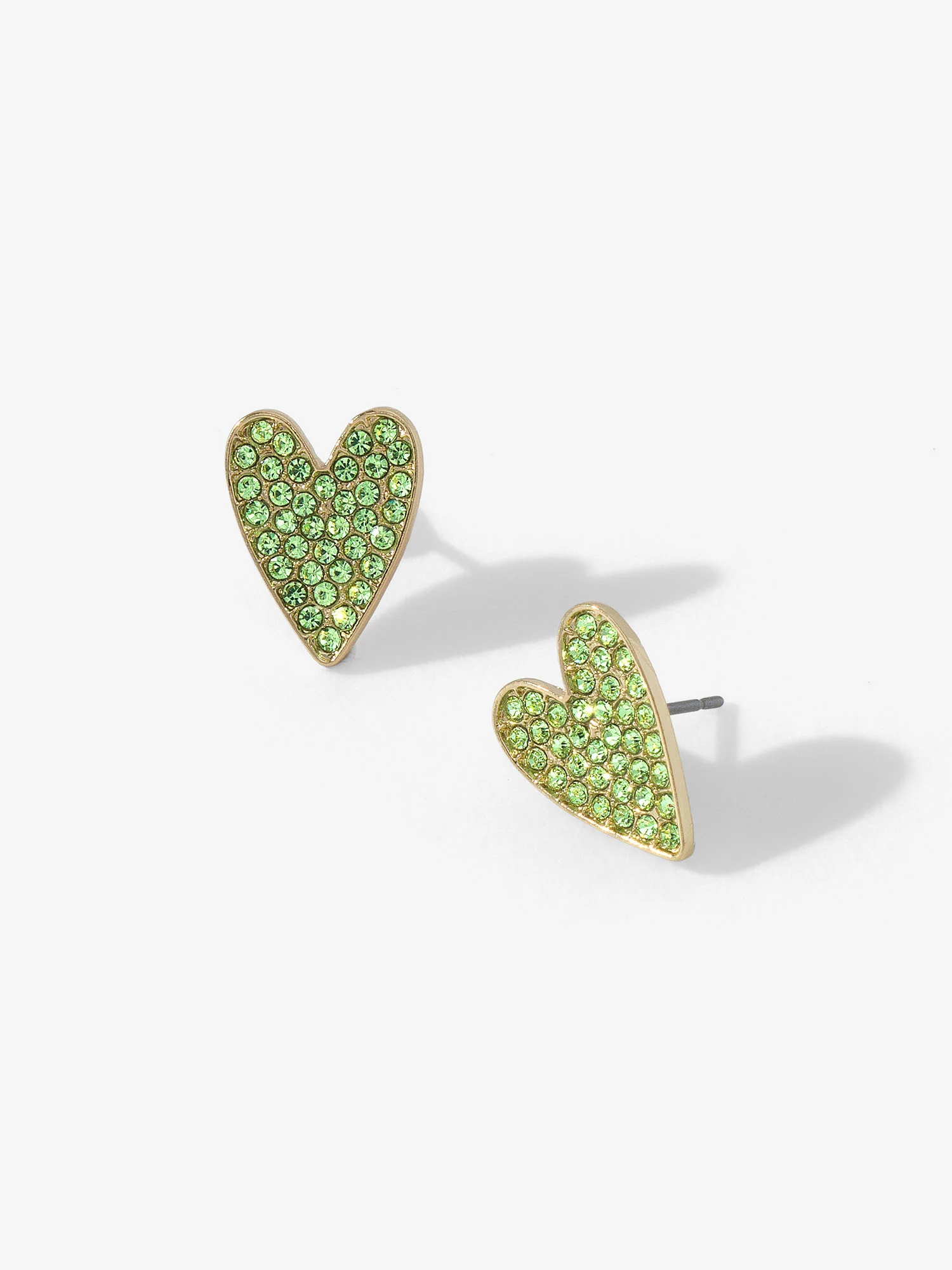 La Radiant Pave Heart Stud Earrings - Brands We Love
