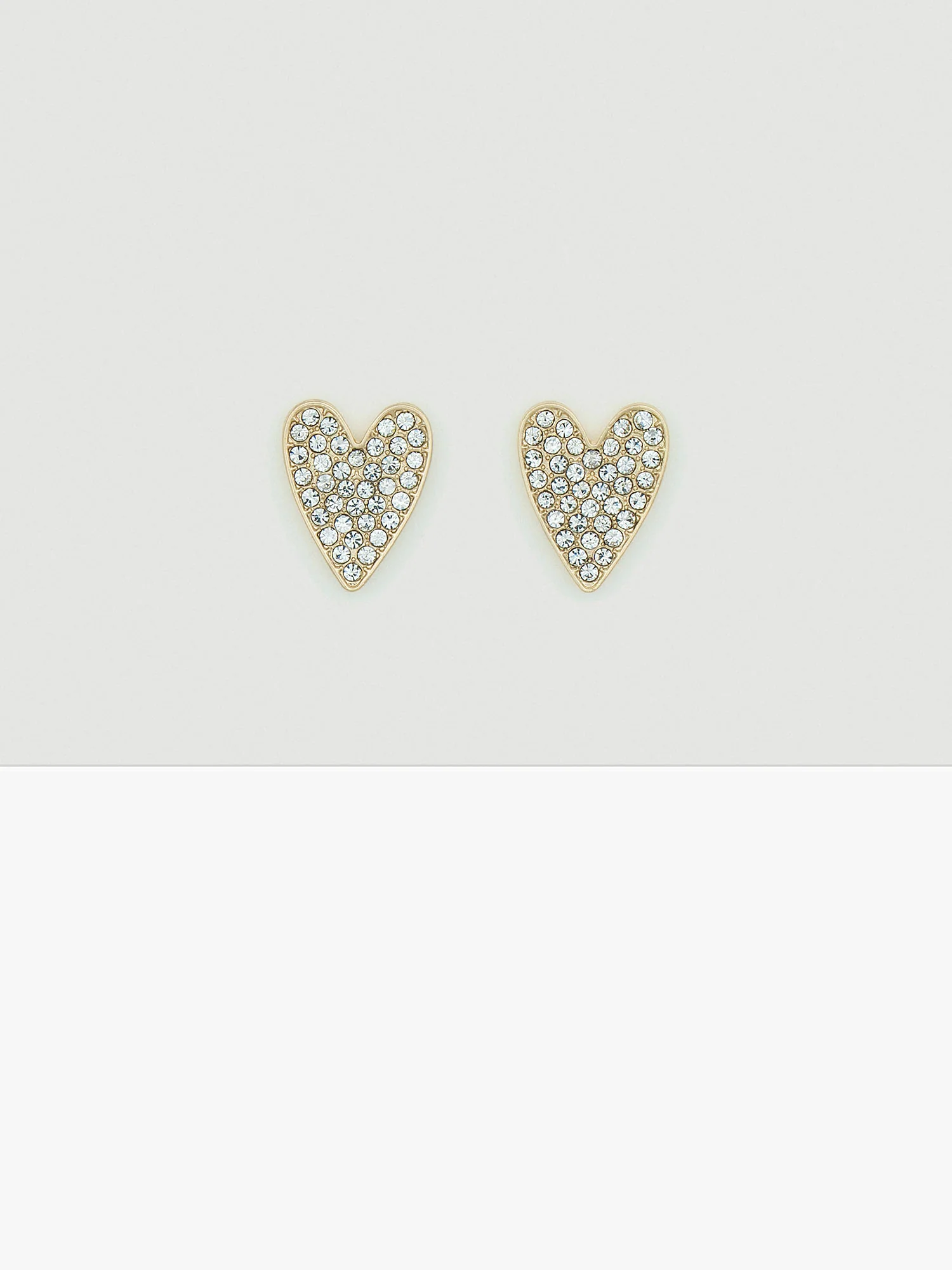 La Radiant Pave Heart Stud Earrings - Brands We Love - Image 2