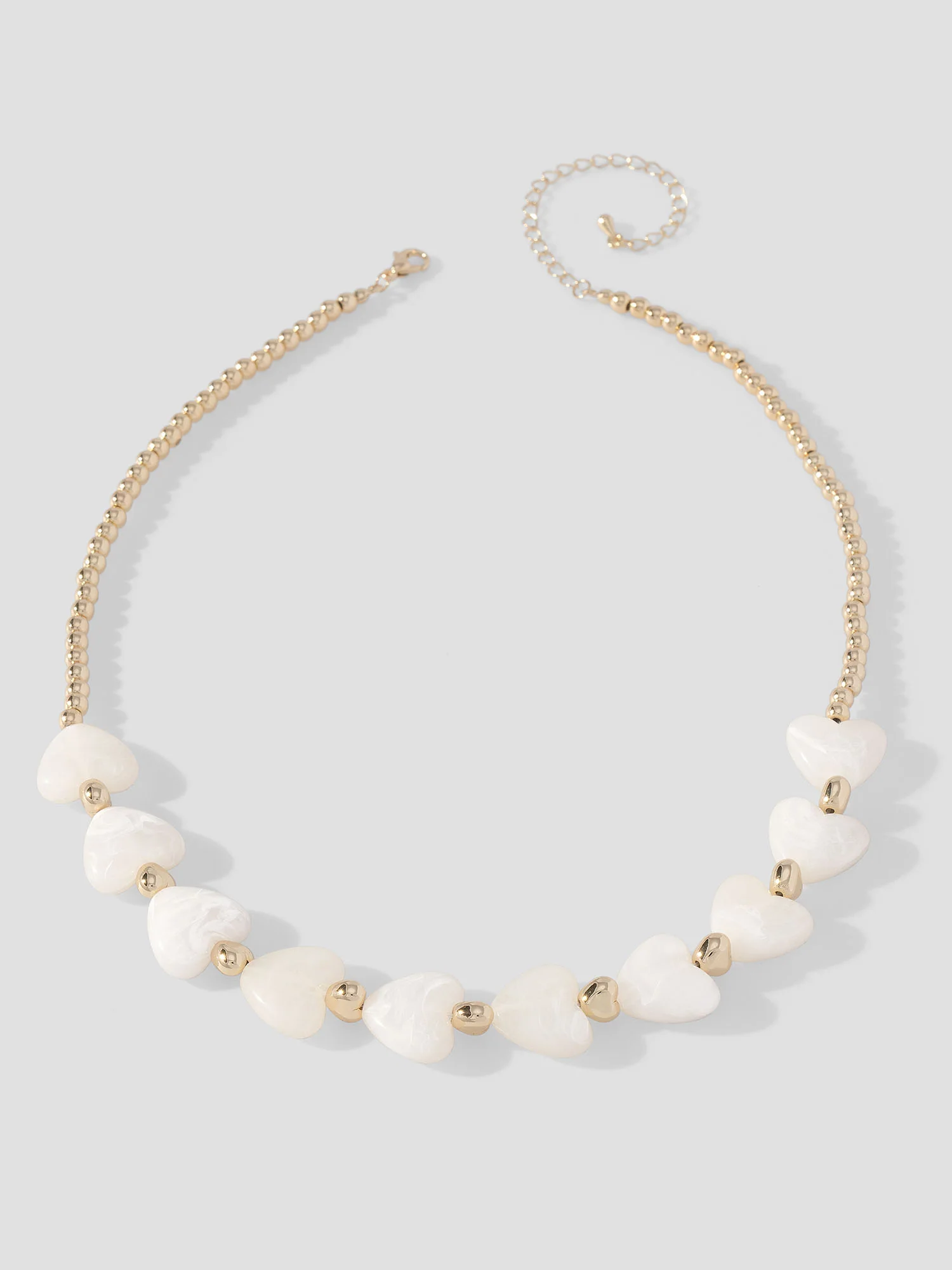 La Radiant Pearl Heart Collar Necklace - Brands We Love