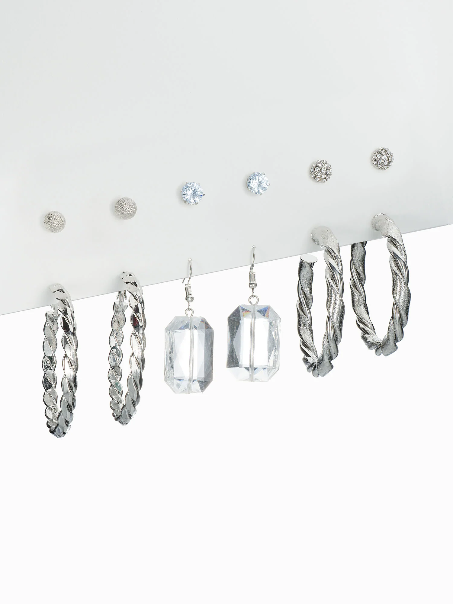 Twist Hoop Stud 6 Piece Set - Image 2