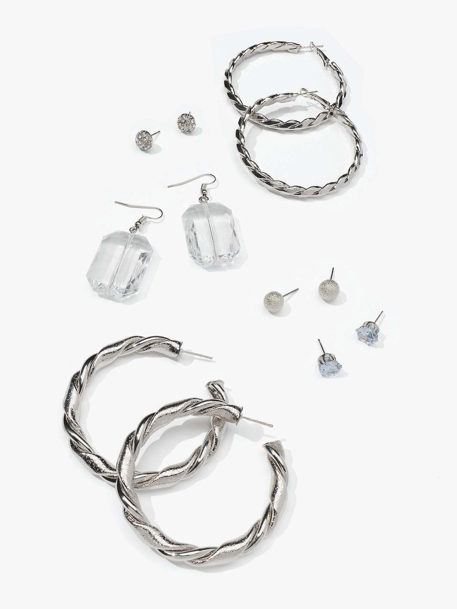 Twist Hoop Stud 6 Piece Set - Image 3