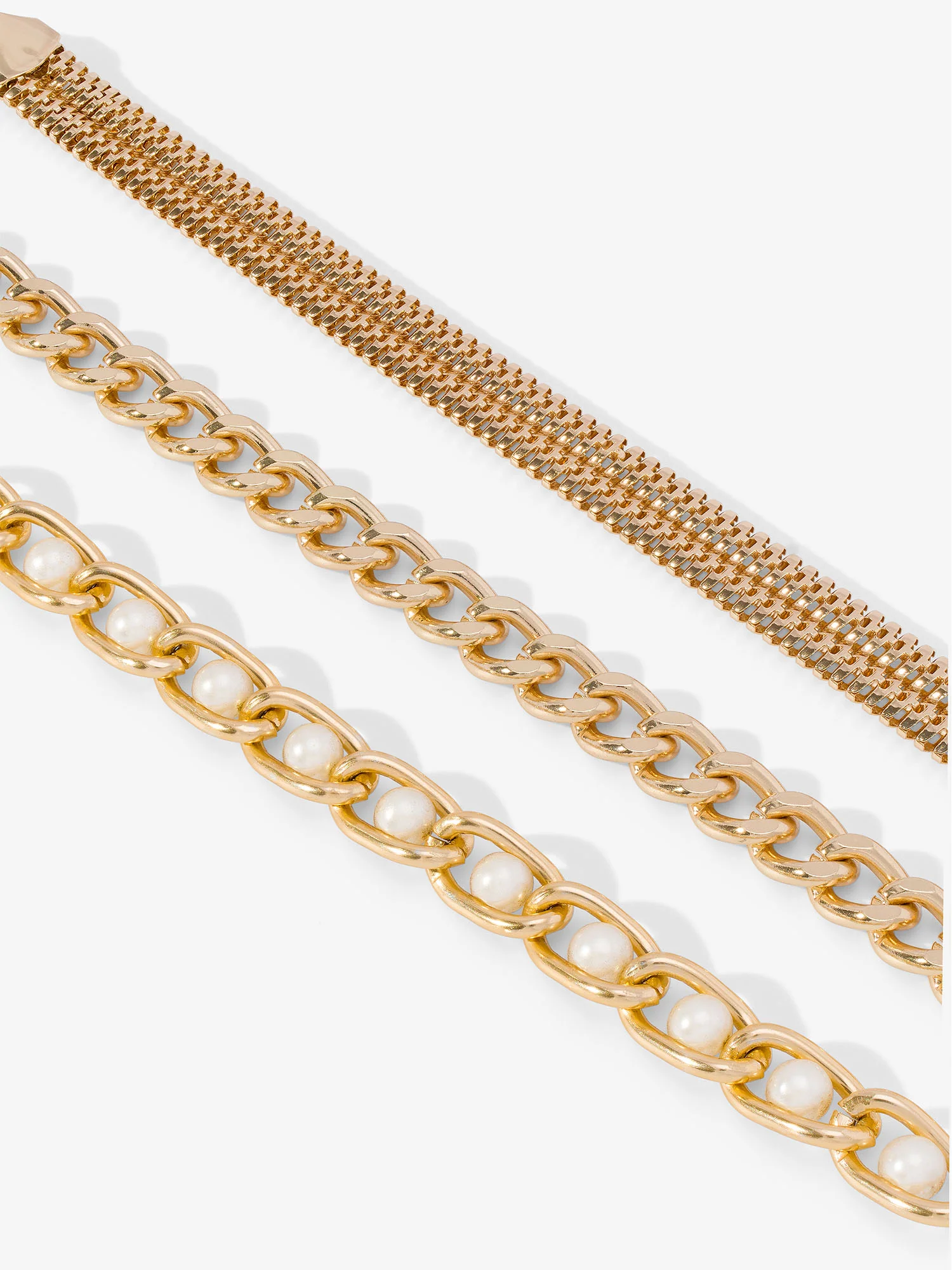 Chain Pearl Bracelet Set - Image 2