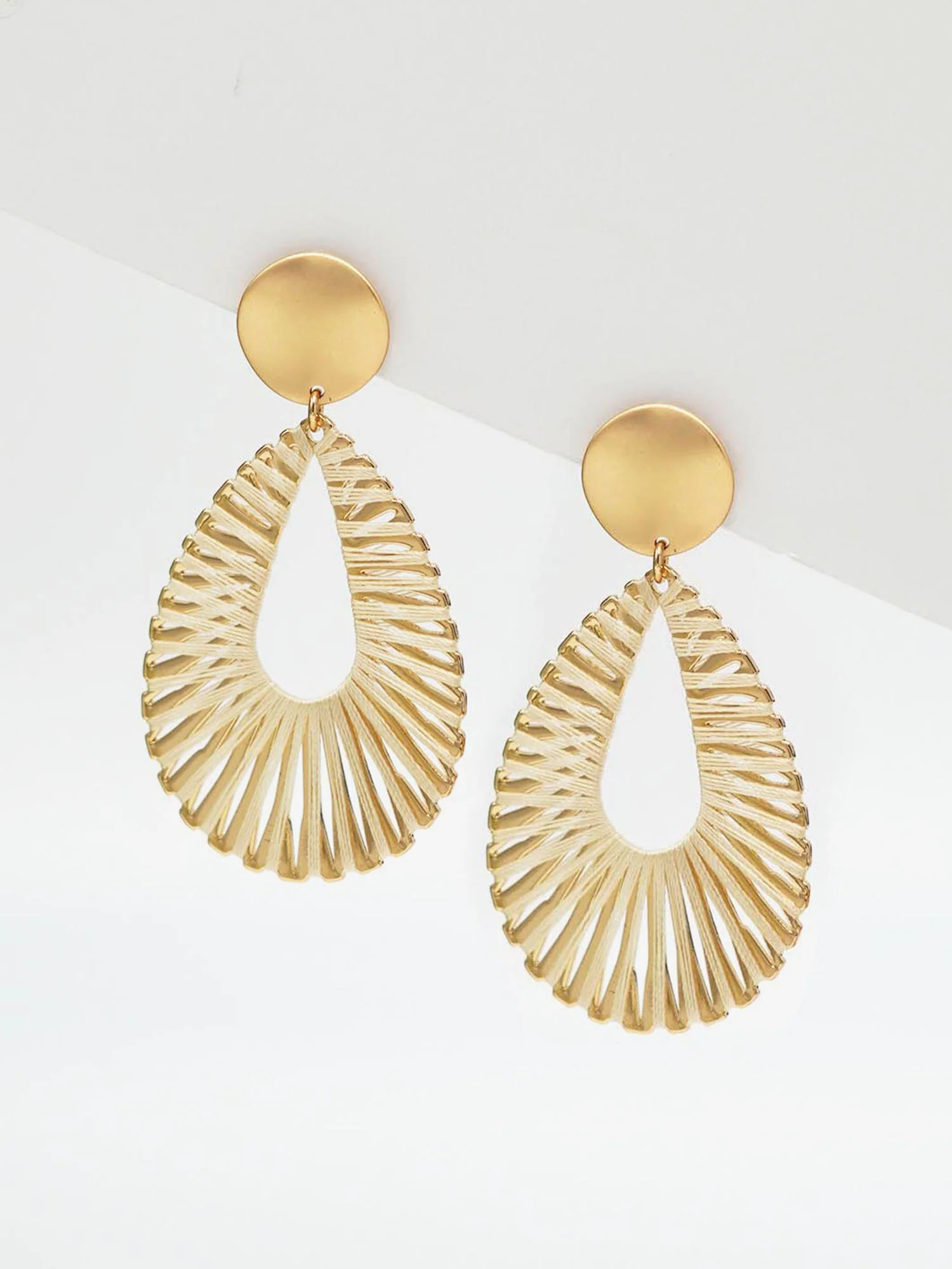 Threaded Teardrop Earrings