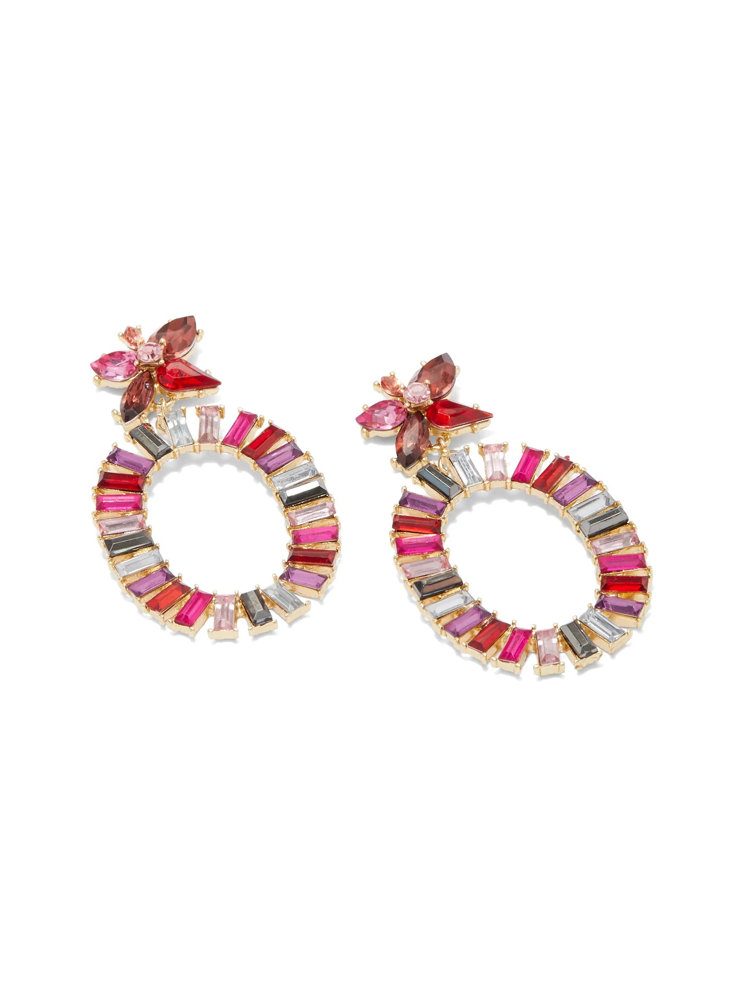 Floral Glass Drop Earrings - Image 3