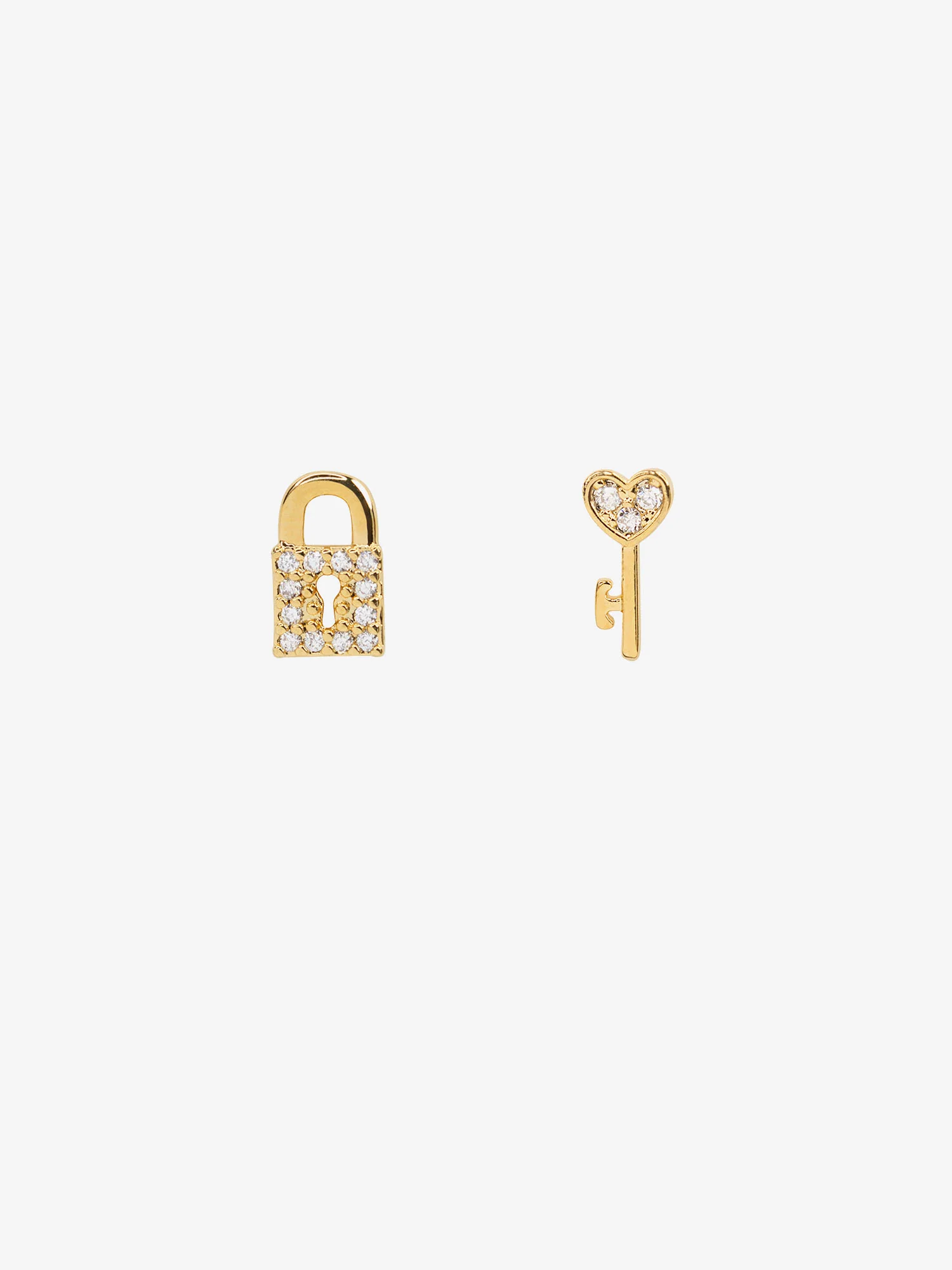 Secret Box 14K Gold Lock & Key Earrings - Brands We Love