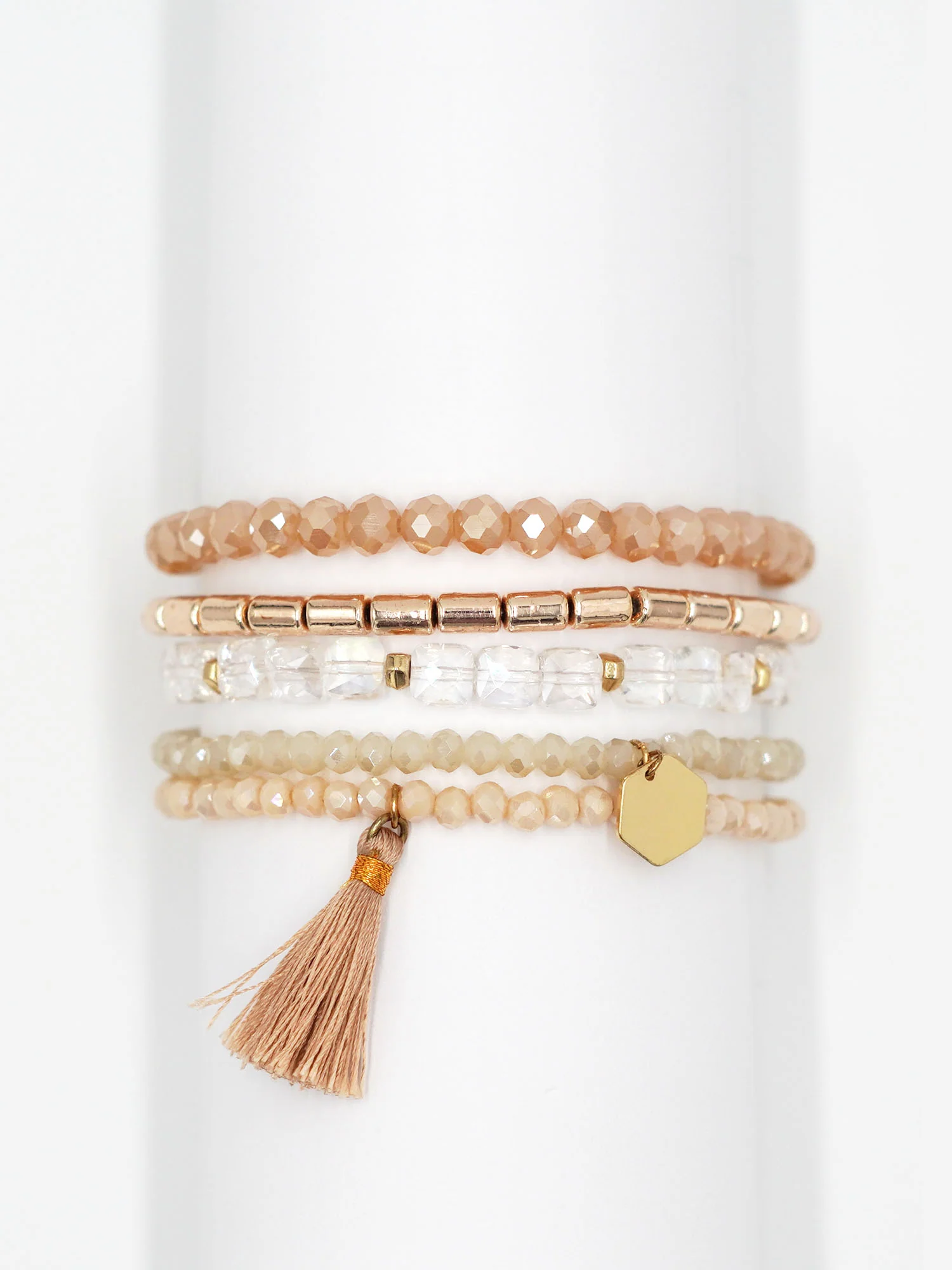 Beaded Stretch Bracelet Set - Image 2