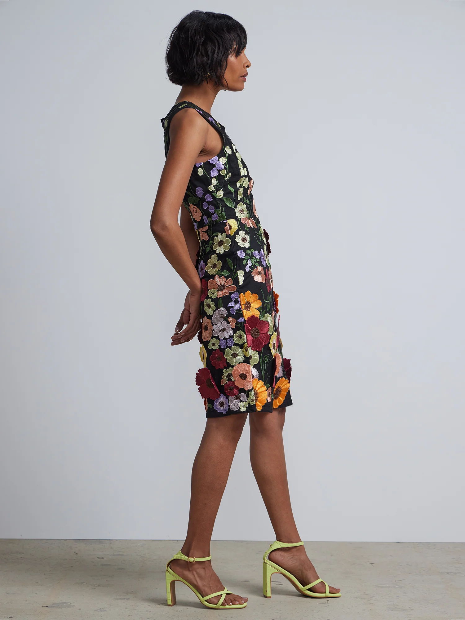 3-D Floral Sheath Dress - Image 2