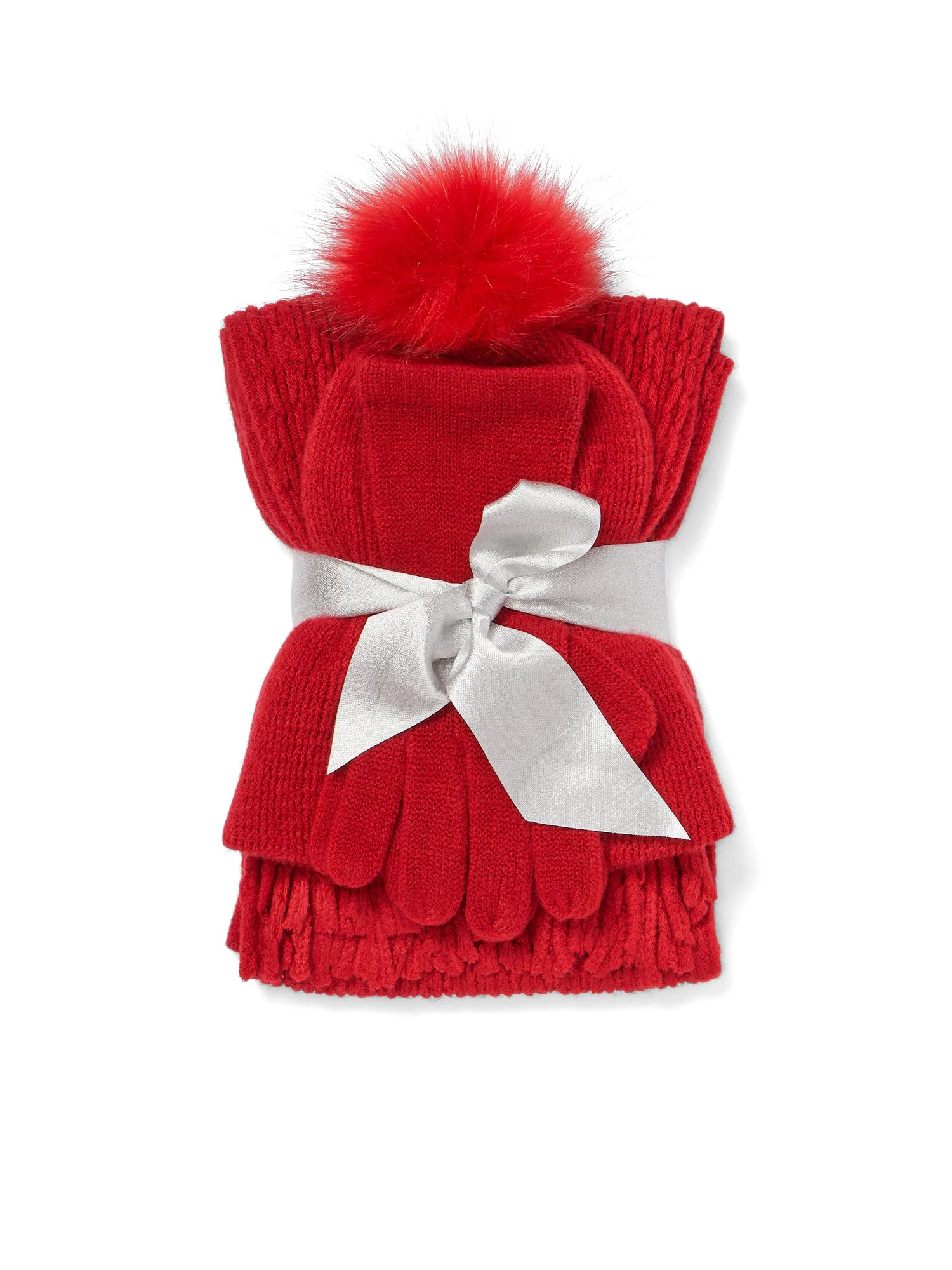 3-Piece Cable-Knit Scarf, Hat & Gloves Set - Image 10