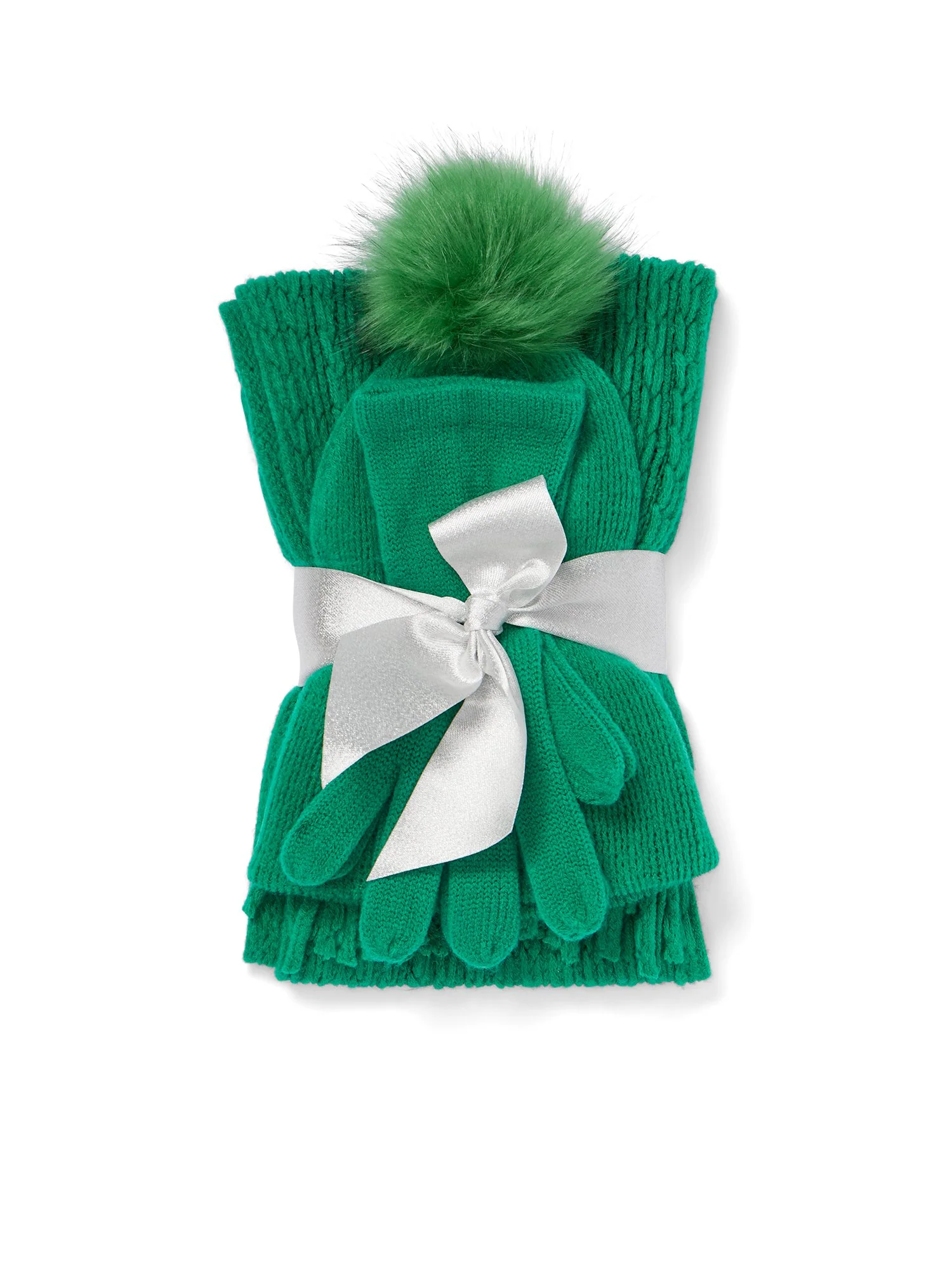 3-Piece Cable-Knit Scarf, Hat & Gloves Set - Image 13