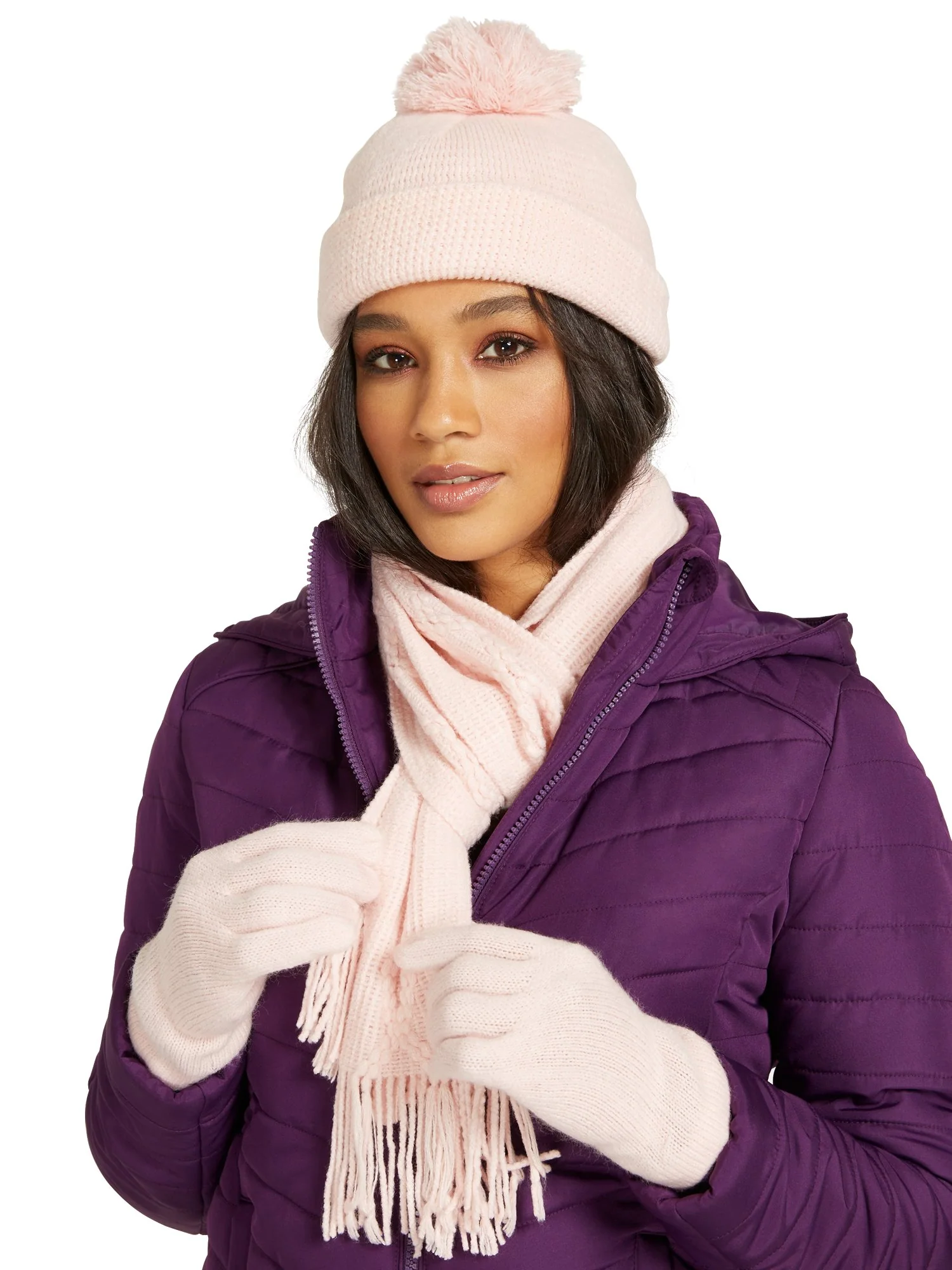 3-Piece Cable-Knit Scarf, Hat & Gloves Set - Image 16
