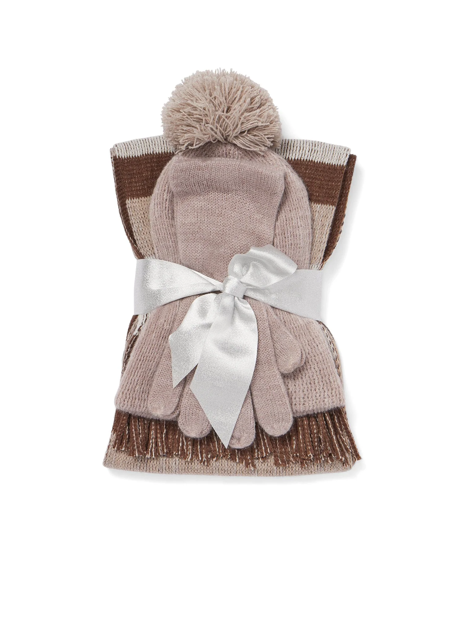 3-Piece Colorblock Scarf, Hat & Gloves Set - Image 11