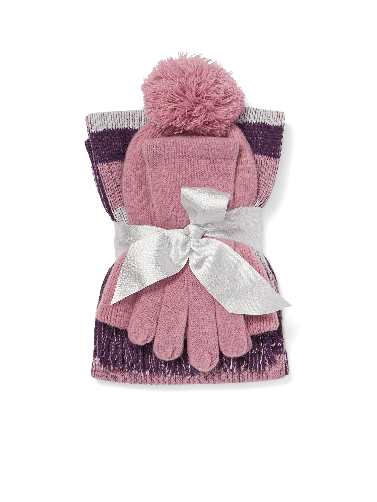 3-Piece Colorblock Scarf, Hat & Gloves Set - Image 9