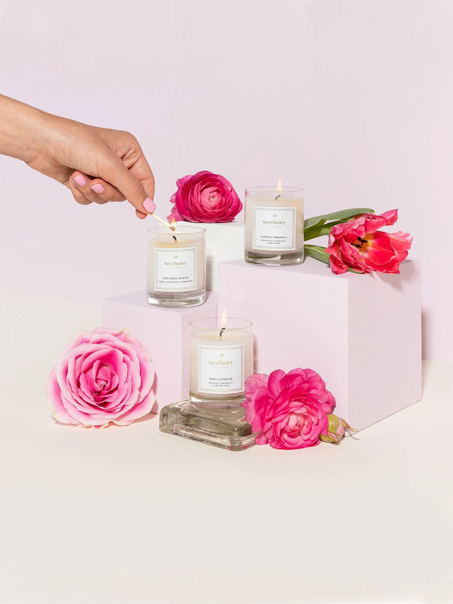 3-Piece Floral Votive Set - Waxtheory