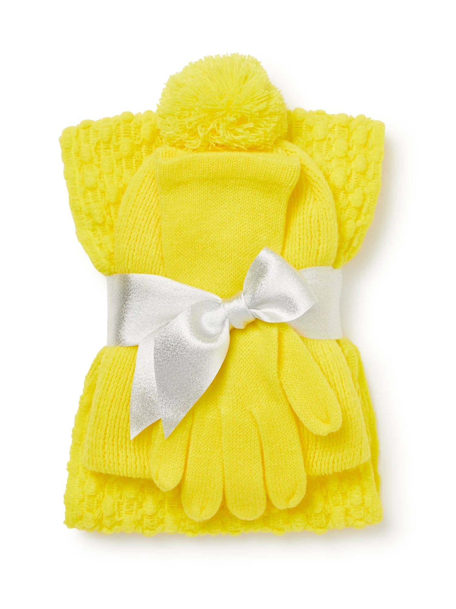 3-Piece Popcorn Knit Scarf, Hat & Gloves Set - Image 29
